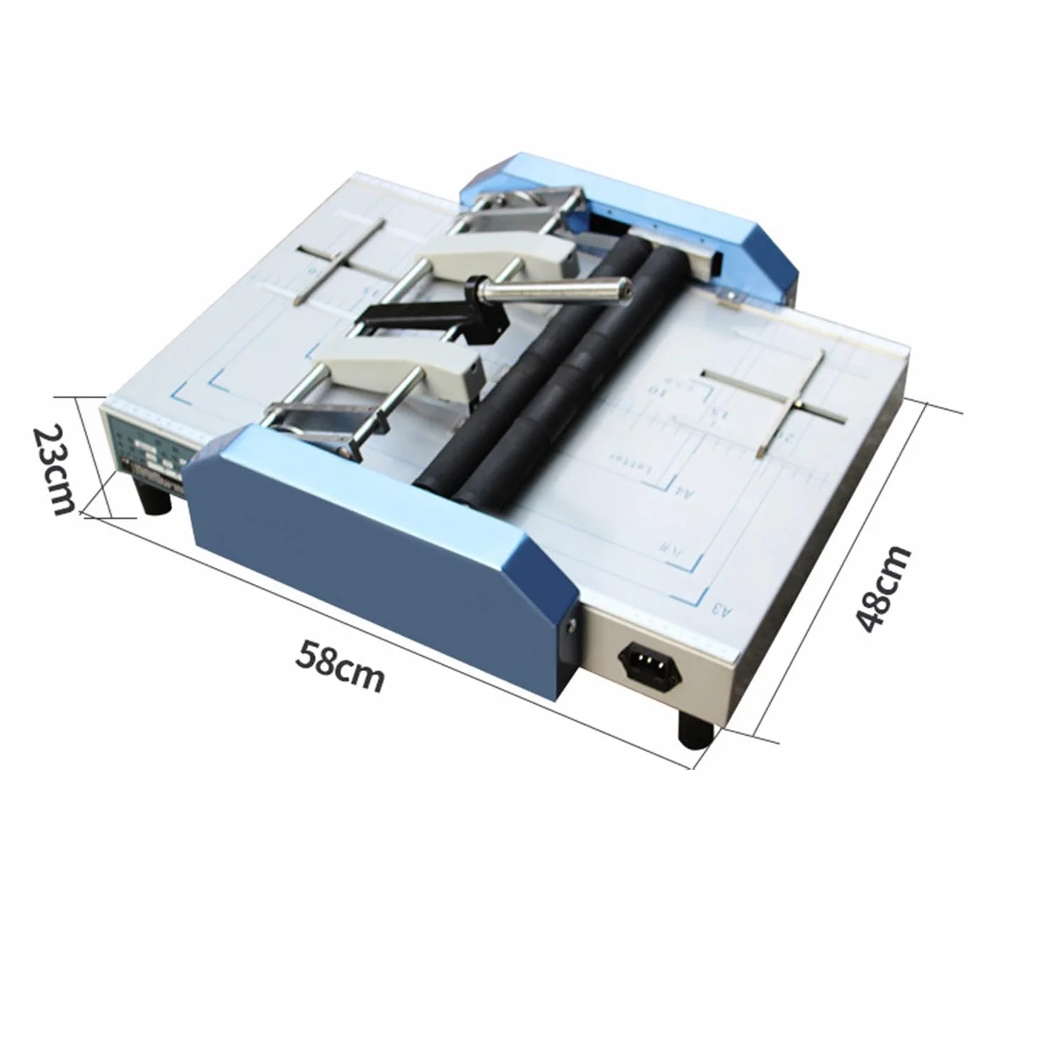 Piegatrice automatica del libro A3, cucitrice elettrica blu 24 chiodi