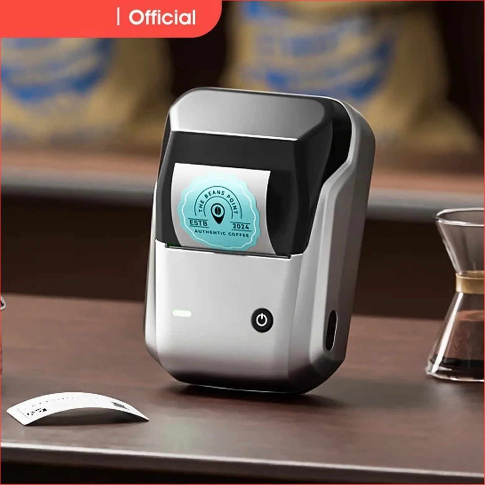 Etichettatrice - Stampante termica portatile con nastri adesivi, mini creatore di adesivi Bluetooth per casa, cucina e ufficio