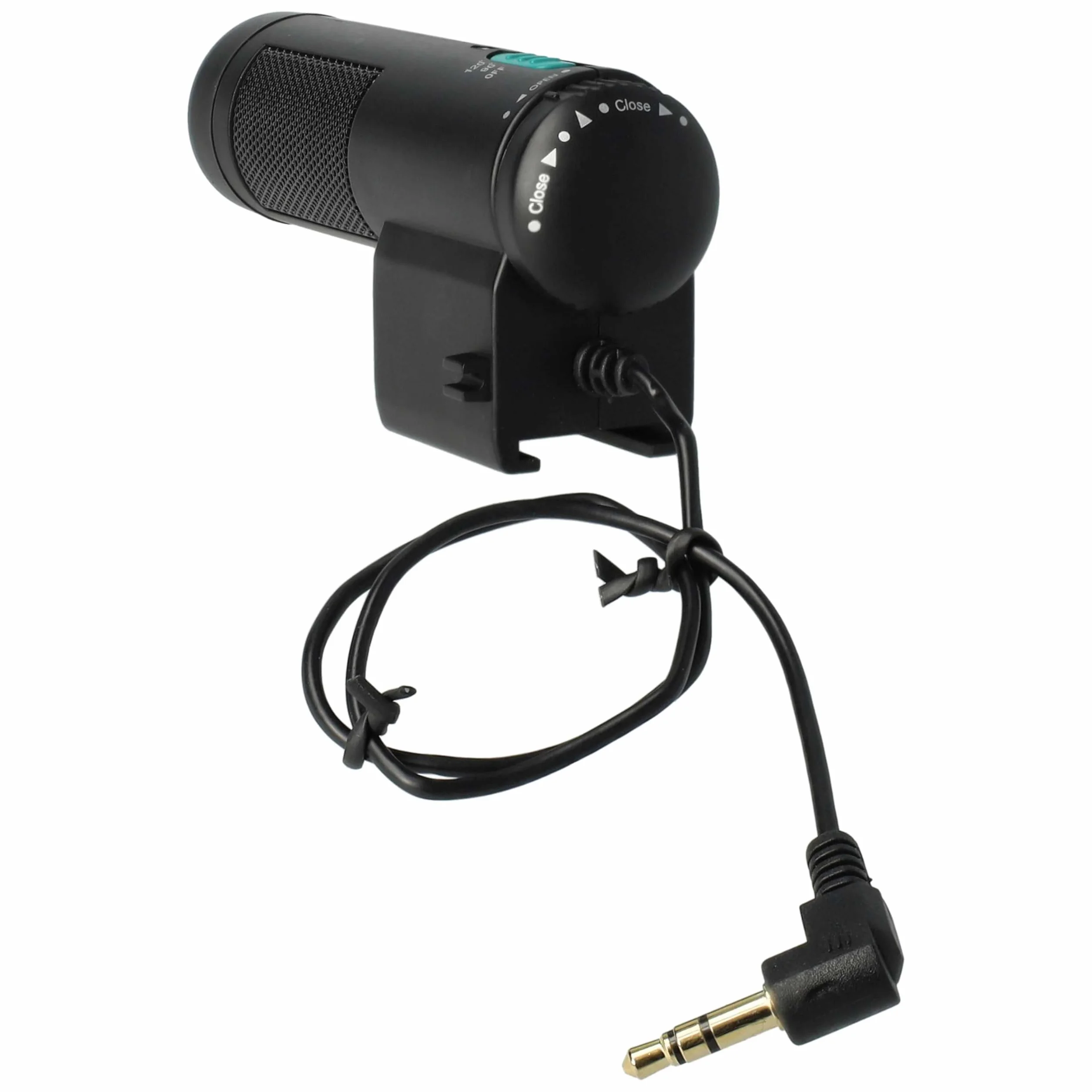 vhbw Microfono stereo esterno per Panasonic Lumix DMC-FZ300, DMC-FZ1000, DMC-LX3, DMC-LX5.
