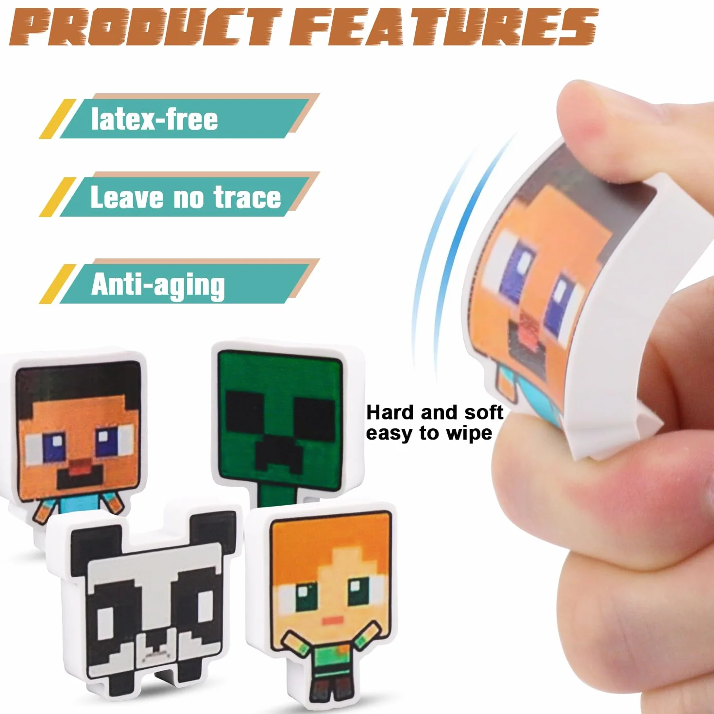 Gomme per Videogiochi 4,8 cm x 3,8 cm - Confezione da 12 - Regalo Compleanno Gamer
