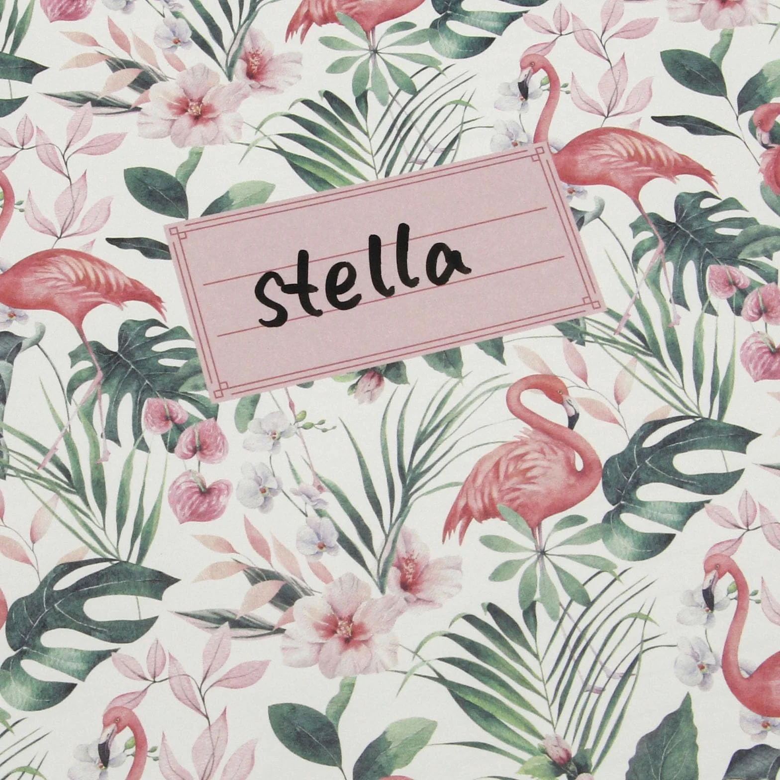 Quaderni a righe A4 con copertina morbida, confezione da 15 (210 x 297 mm, 64 pagine, 70 g/m²). Serie floreale tropicale: Flamingo Glow, Hummingbird Bloom, Butterfly Dew (5 ciascuno). Perfetto