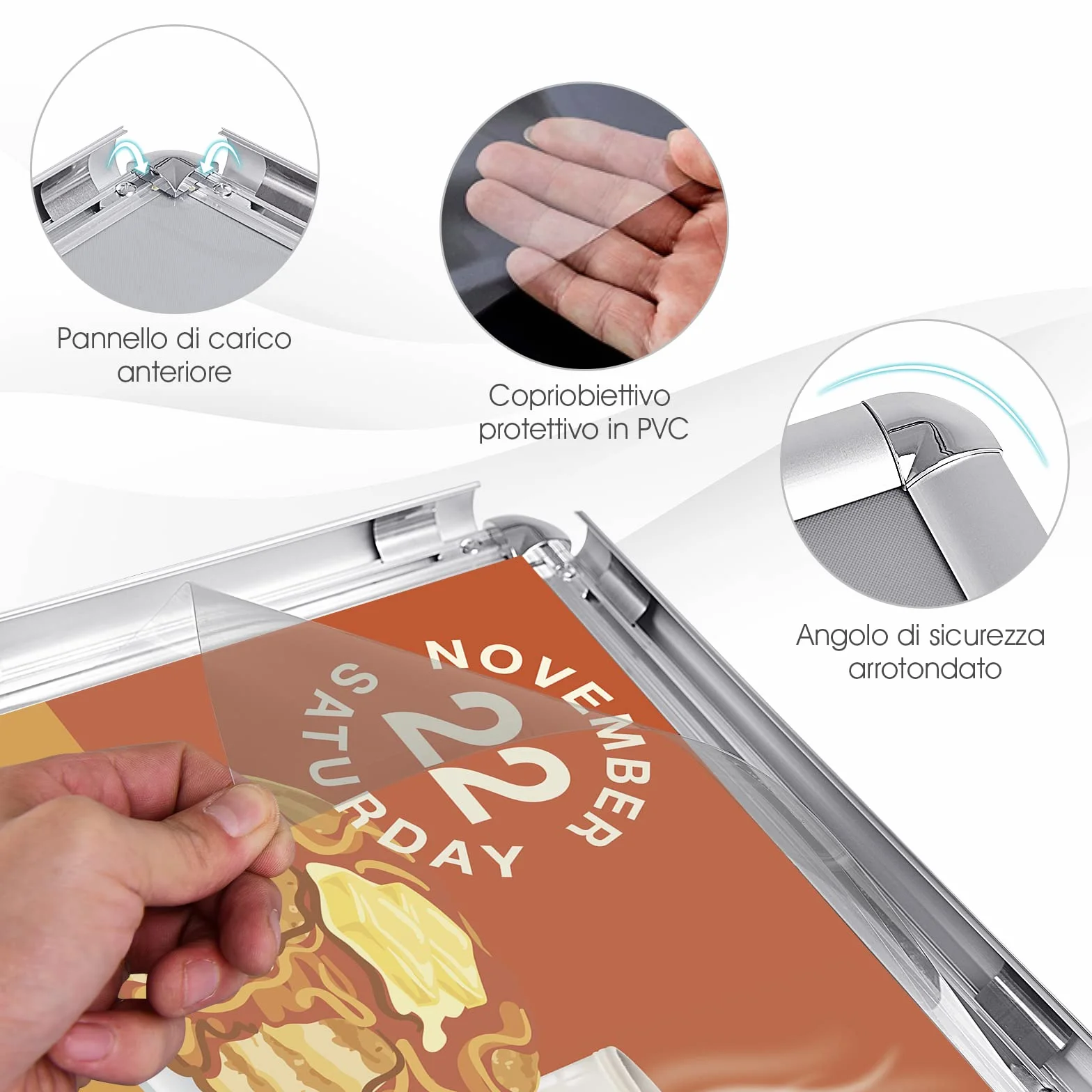 COSTWAY A4 A3 Supporto Poster Espositore da Pavimento in Metallo Girevole Regolabile in Altezza