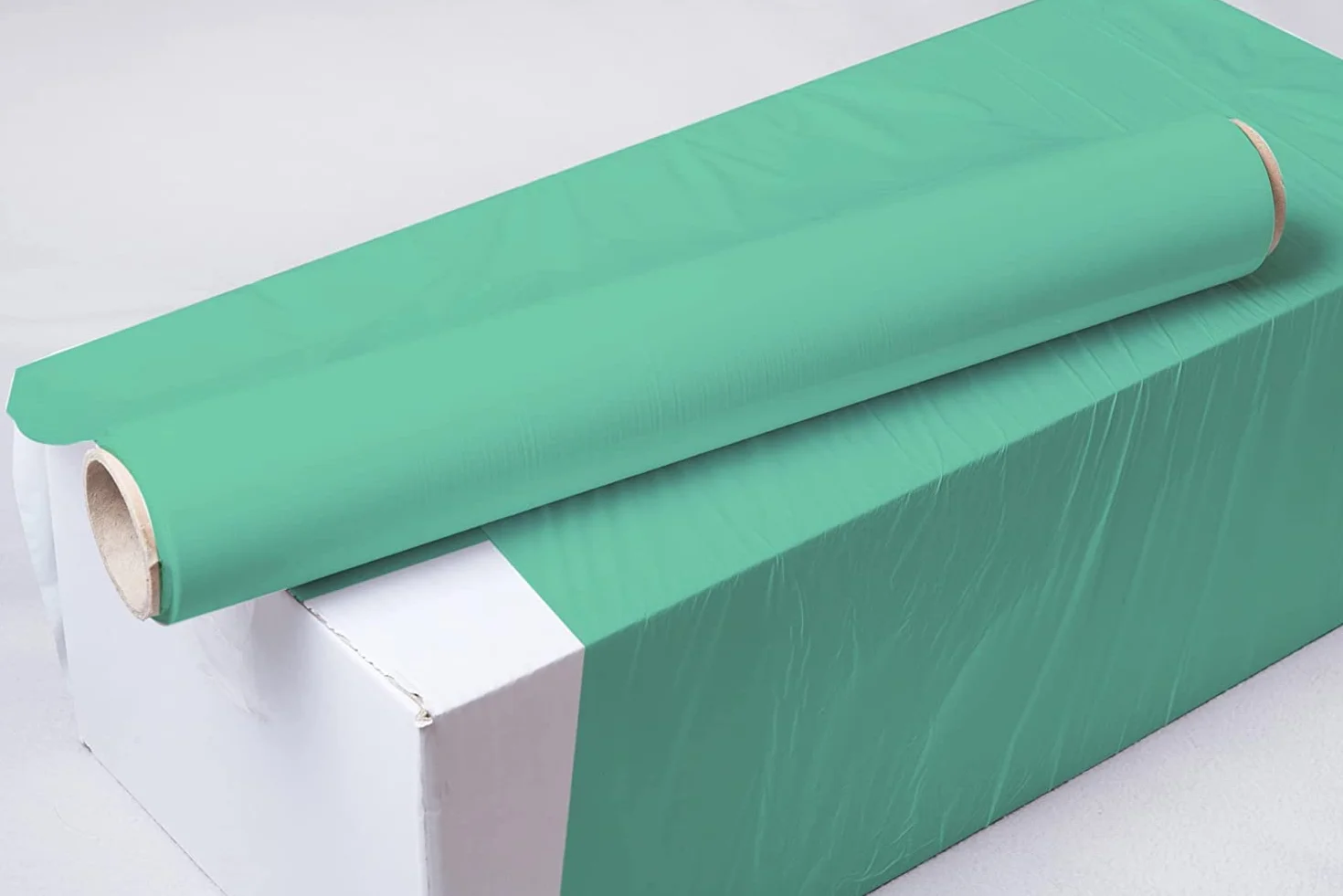OFITURIA Pellicola per imballaggio 50 cm di larghezza e stirabile fino a 300 metri di lunghezza – Rotolo di pellicola elastica manuale per imballaggio industriale (Verde, 2)