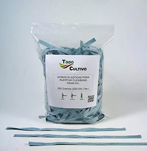 Todocultivo Elastici per innesto Flexiband. 250 g. 240 x 8 mm. Appositamente studiati per tutti i tipi di innesti.