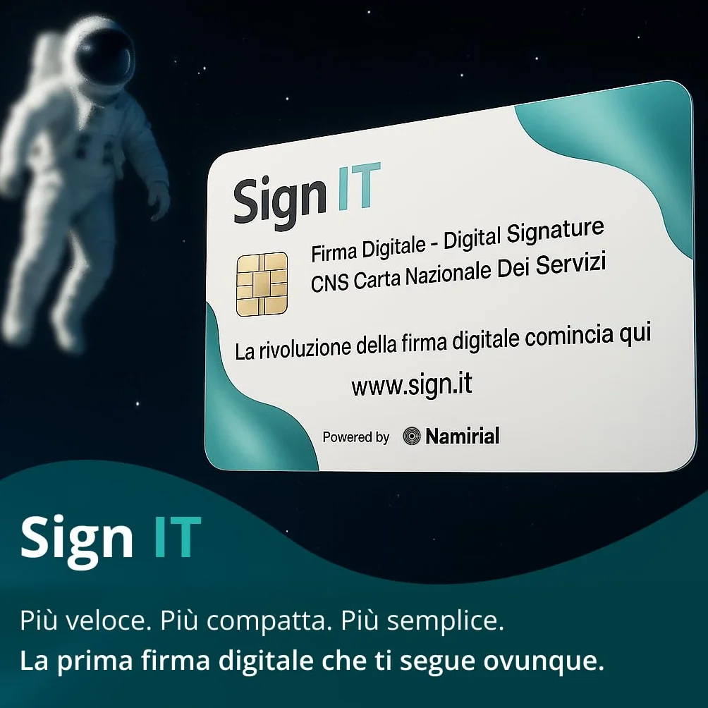 Sign IT Smartcard Firma Digitale Attivazione Online SPID CieID Valida 3 Anni