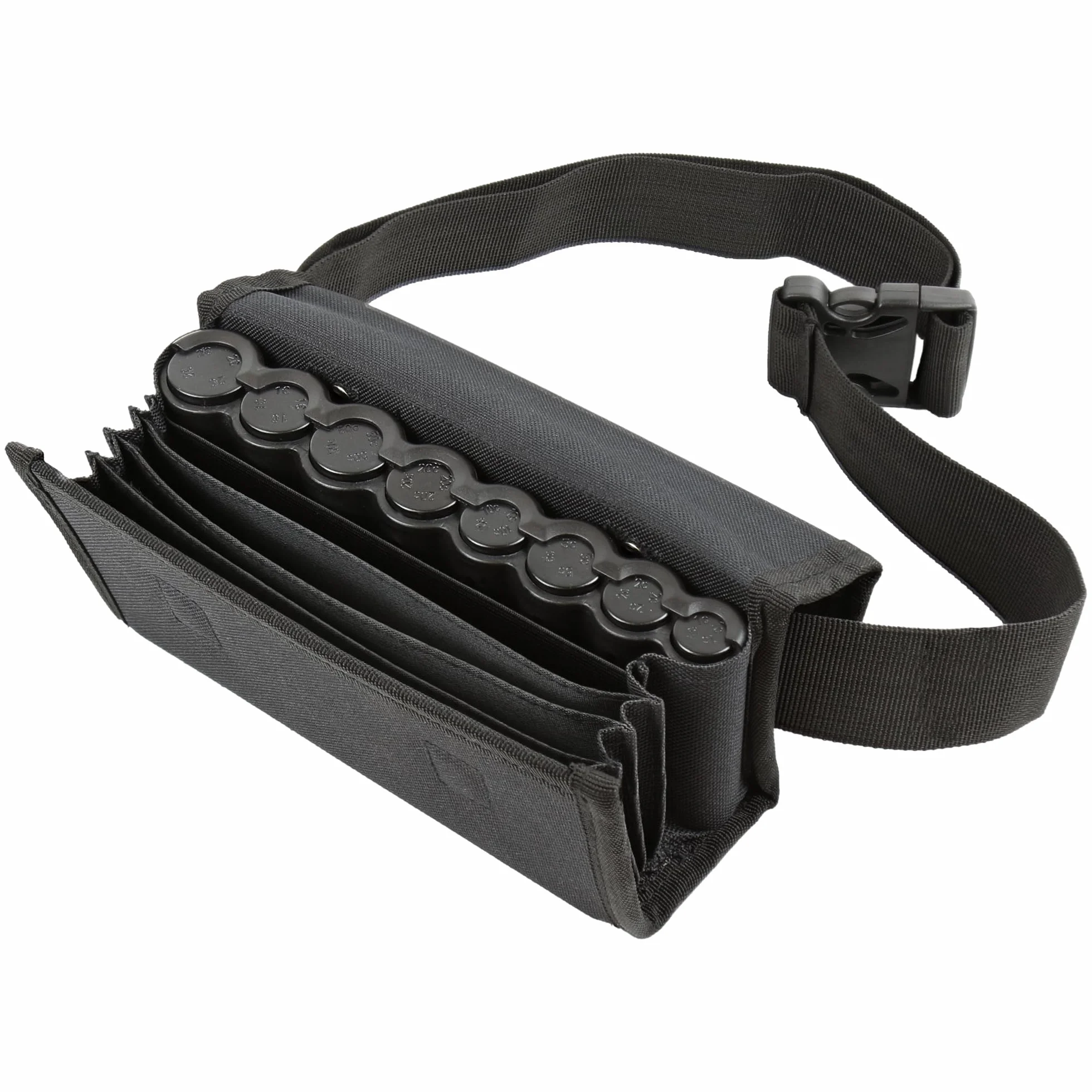 Monepass - Borsa da Cameriere con Cambiamonete in Abs nero inclusa (8 pezzi). Chiusura Magnetica - Versione per l'uso quotidiano