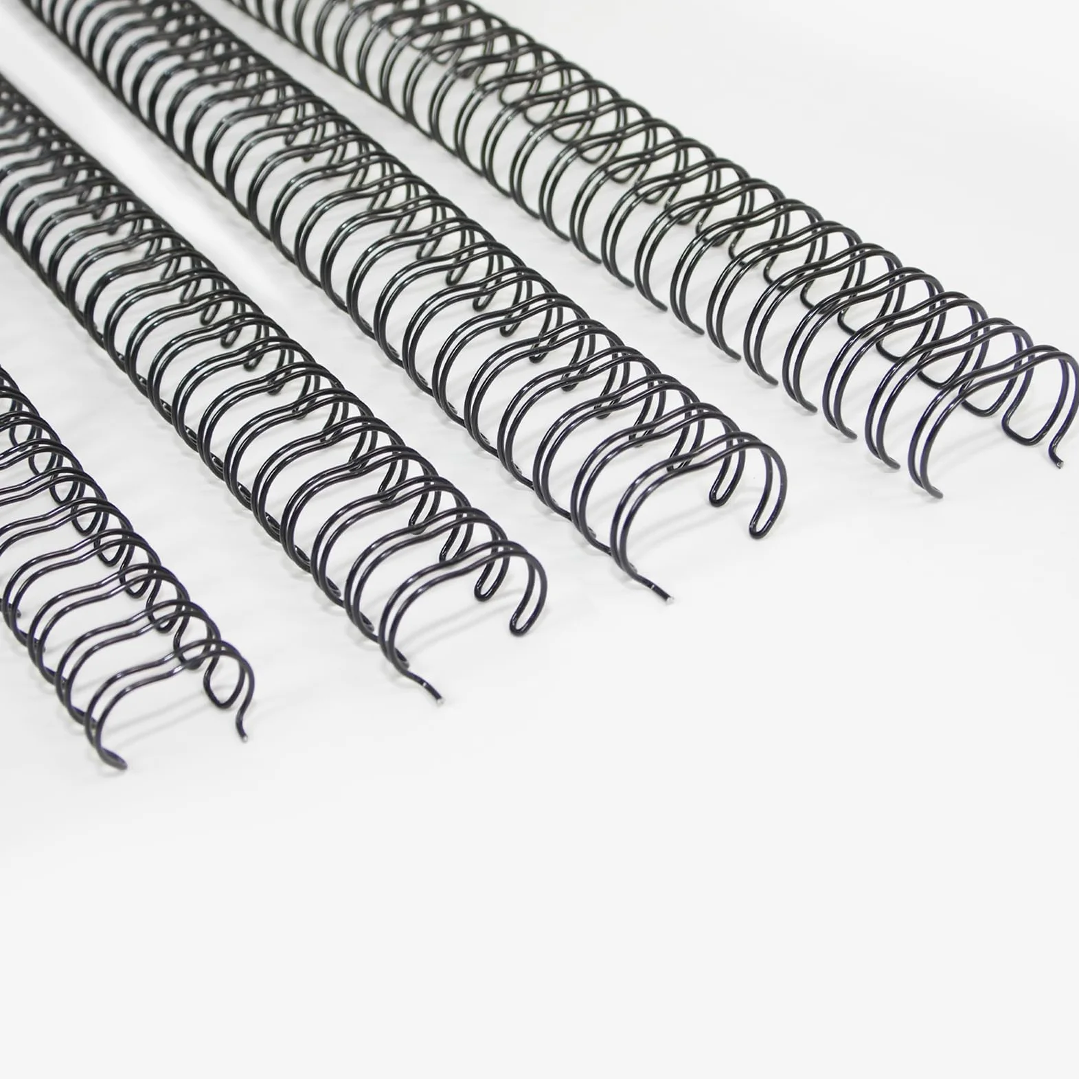 Rayson Fili per rilegatura a doppio anello, misure miste (7/16", 1/2", 9/16", 5/8"), passo 3:1 32-loop nero, confezione da 96