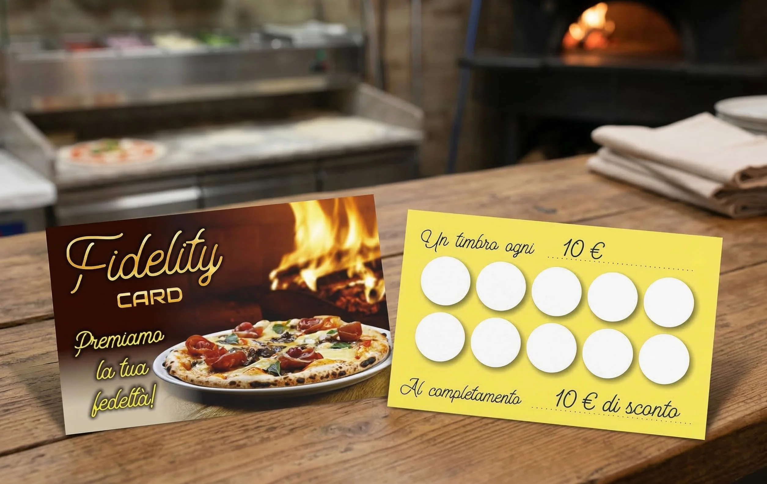 GHIBLI Tessere Fedeltà Pizzeria 10 Caselle Timbrare Fidelity Card Pizza Omaggio Carte Punti 10 Pizze Gratis