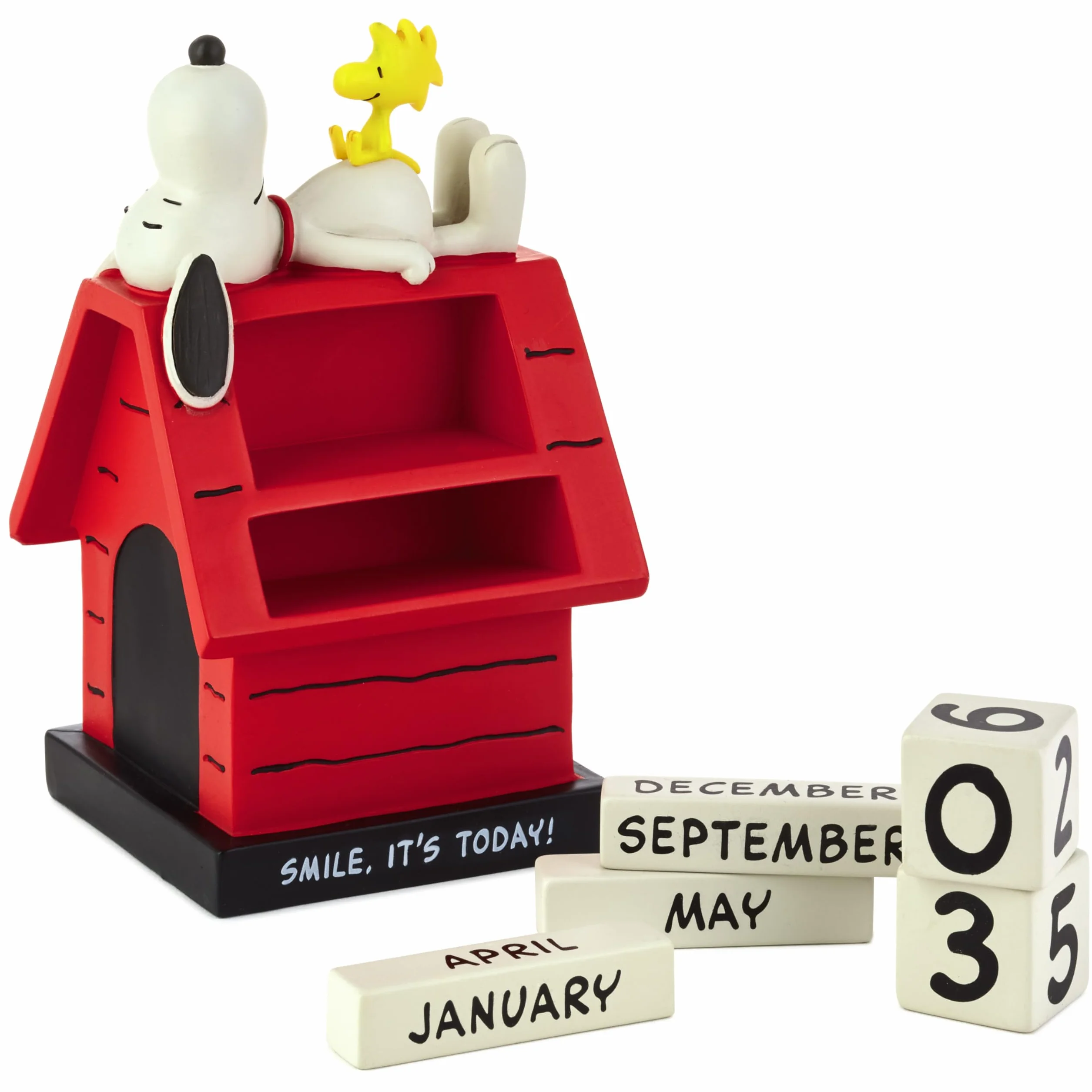 Hallmark Calendario perpetuo, SNOOPY & WOODSTOCK, calendario, casetta per cani, rosso