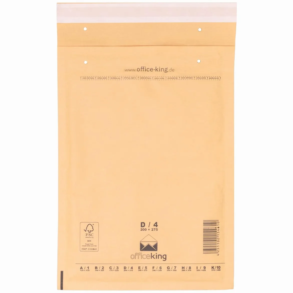 verpacking 200 Buste gialle imbottite 20 x 27,5 cm D4 - Buste pluriball, Buste con bolle
