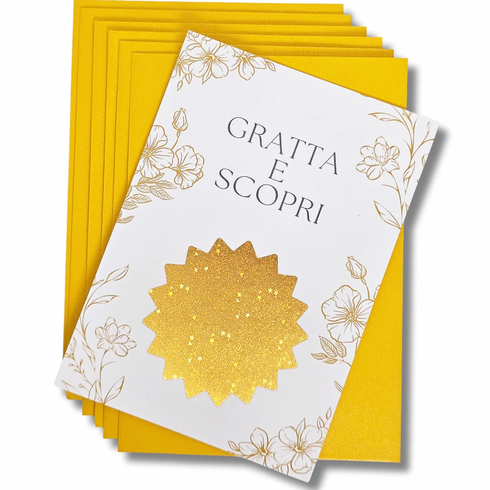 Gratta e vinci annuncio gravidanza Sono Incinta! Elegante sorpresa bebè con bollino dorato 6 buste dorate Regalo originale famiglia amici