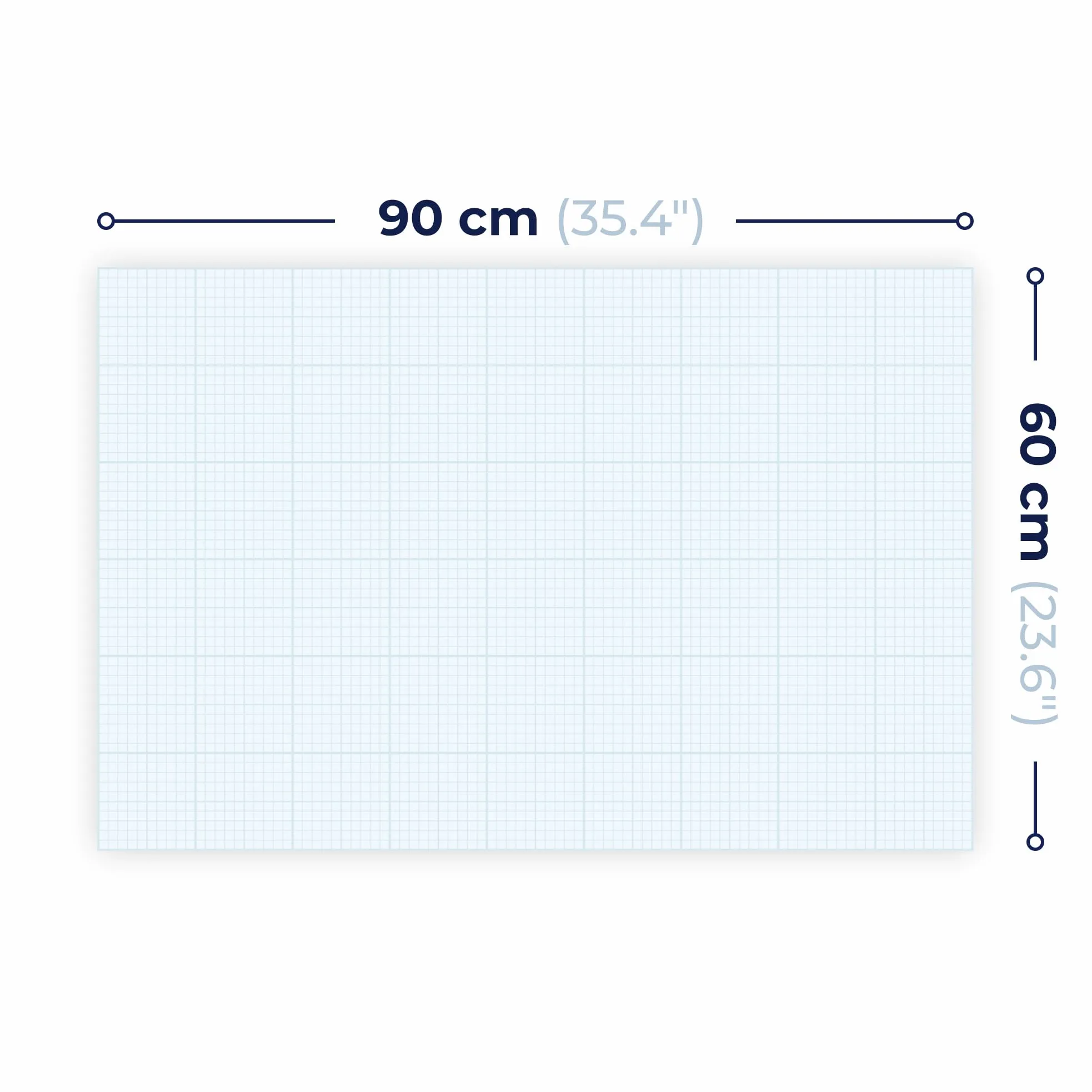 DEQORI Lavagna magnetica con stampa UV | motivo "inciampare porta all'obiettivo" | Design rettangolare 90 x 60 cm | Lavagna in metallo gesso scrivibile – Decorazione da parete per cucina, corridoio