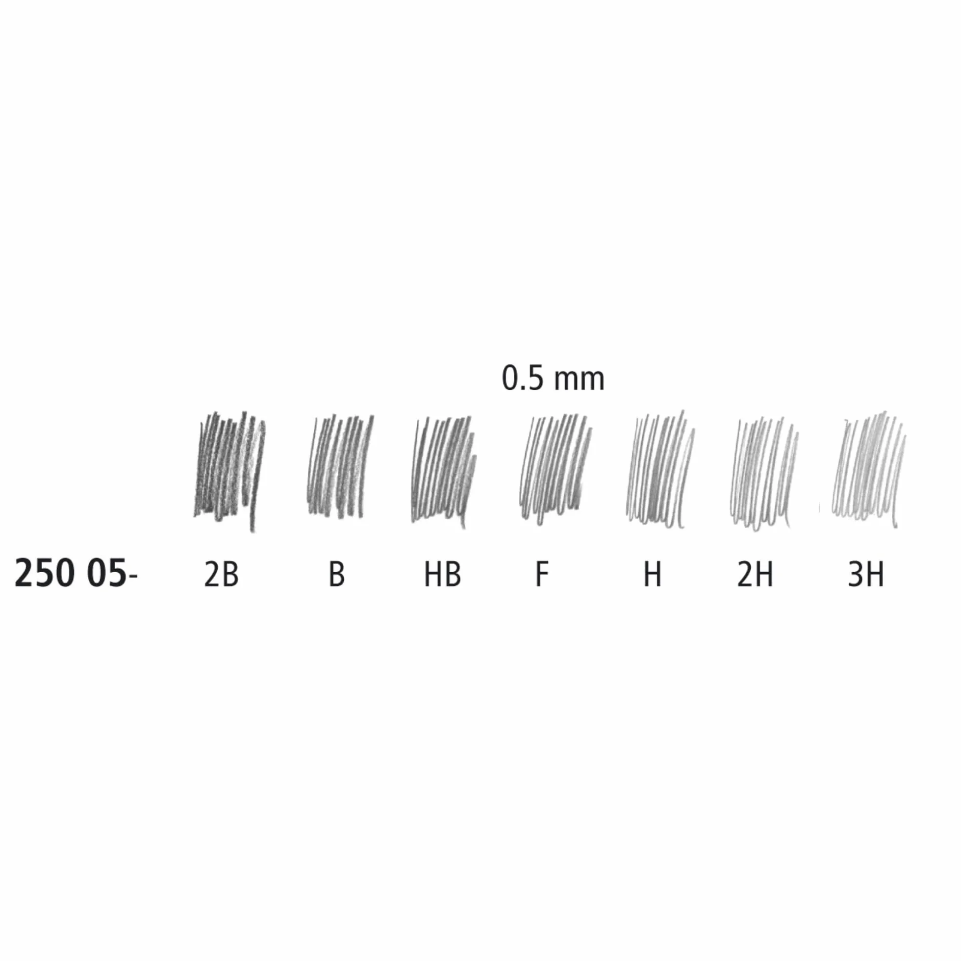 Staedtler 250 05-2B Mina Sottile Micro, 0.5 mm 2B, 12 Pezzi