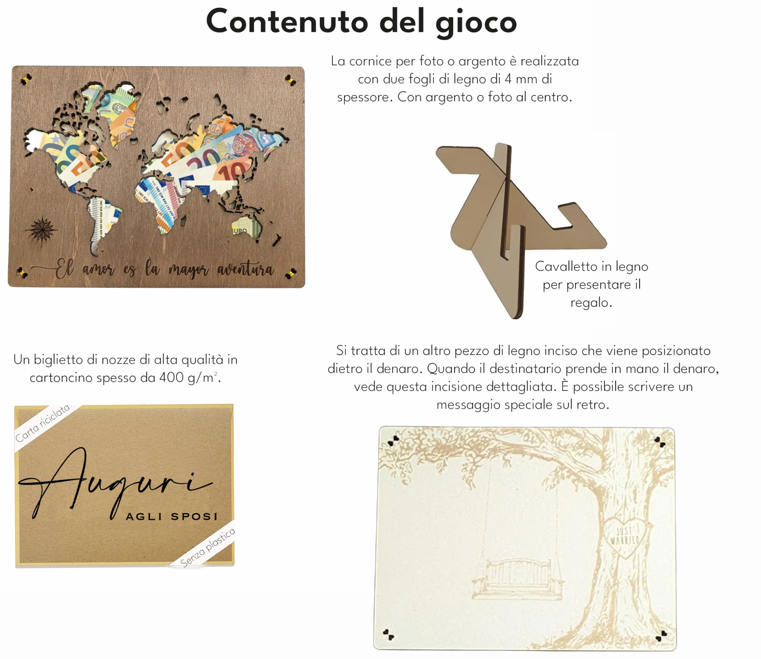 Regali di nozze per gli sposi Confezione regalo in denaro con biglietto