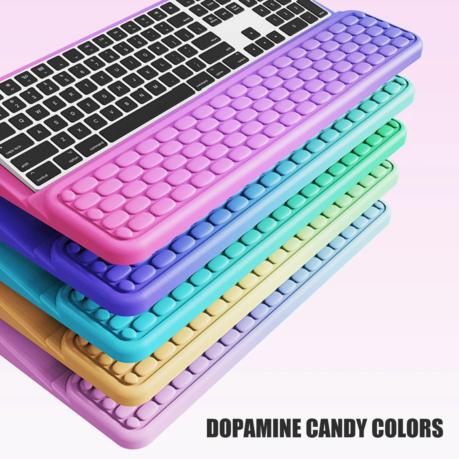 Poggiapolsi per tastiera dal design con gradienti colorati con base antiscivolo per migliorare il comfort della tastiera da gioco