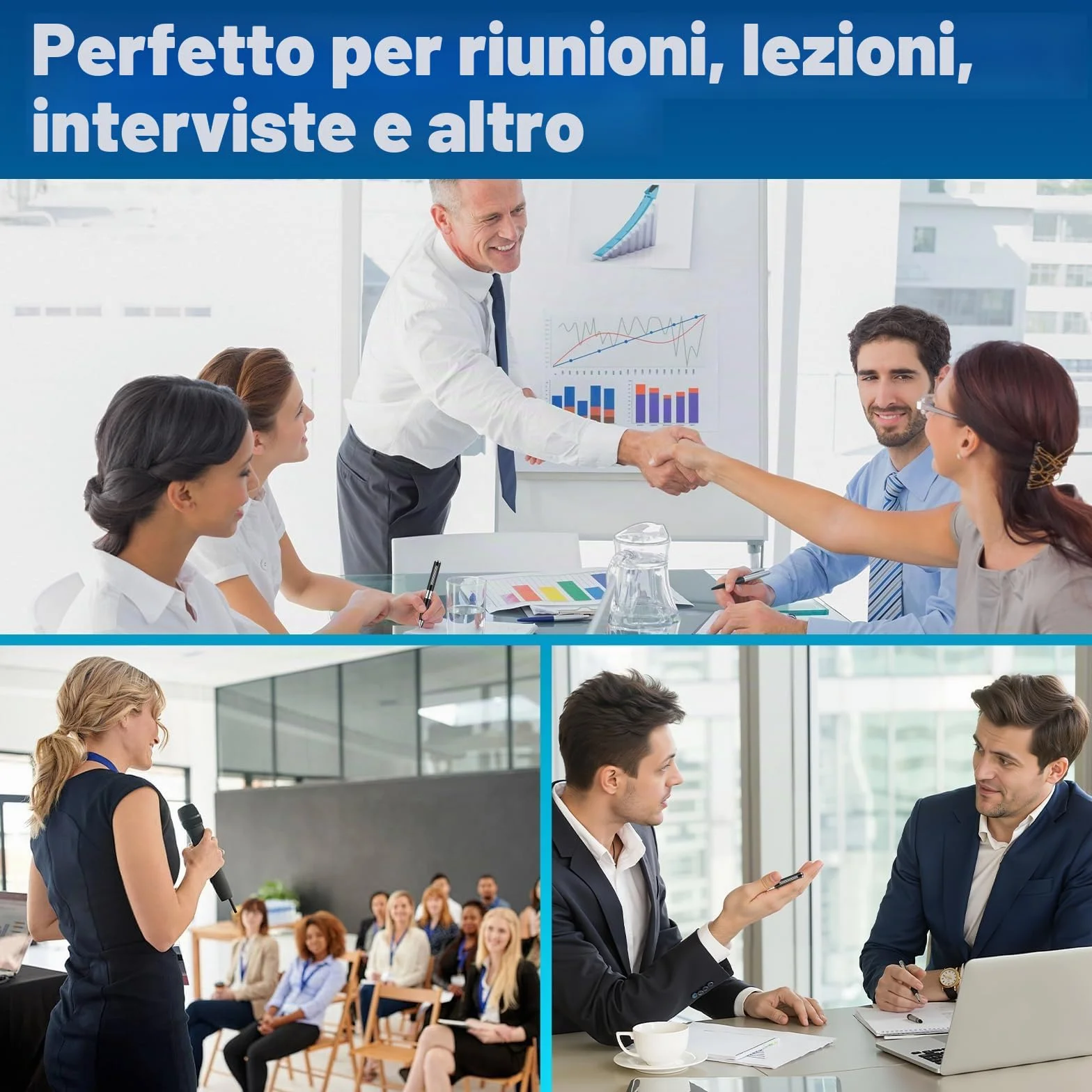 Penna registrazione vocale 64 GB - Dittafono Registratore Vocale automatico e continuo tramite attivazione rotativa, Registratore Vocale Spia Discreta per Corsi, Incontri, Interviste