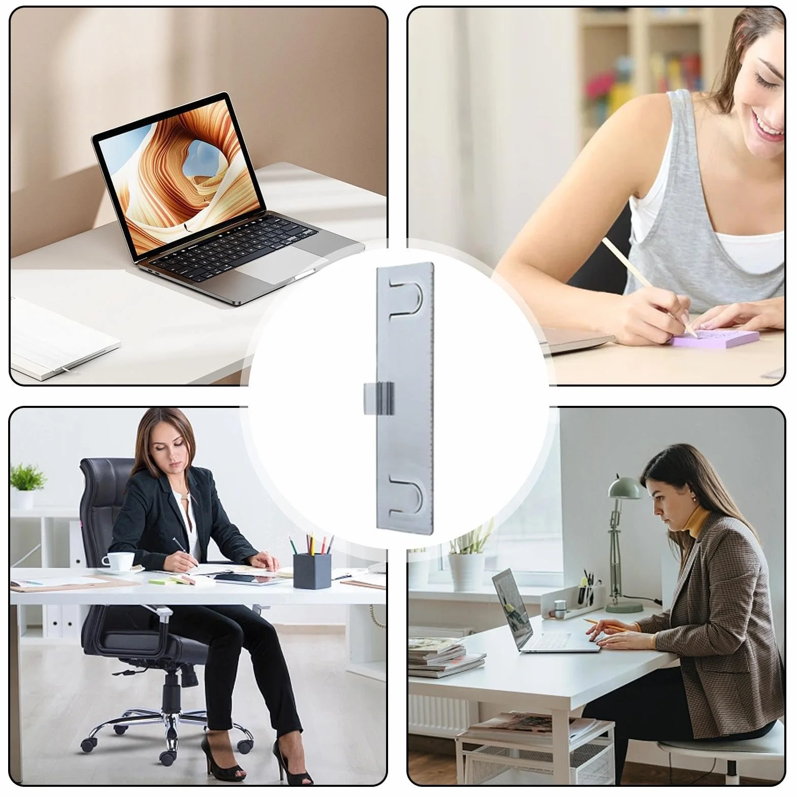 Cartella per computer portatile porta documenti monitor inserimento file bacheca messaggi adesivi 23,9 x 7 x 1,5 cm