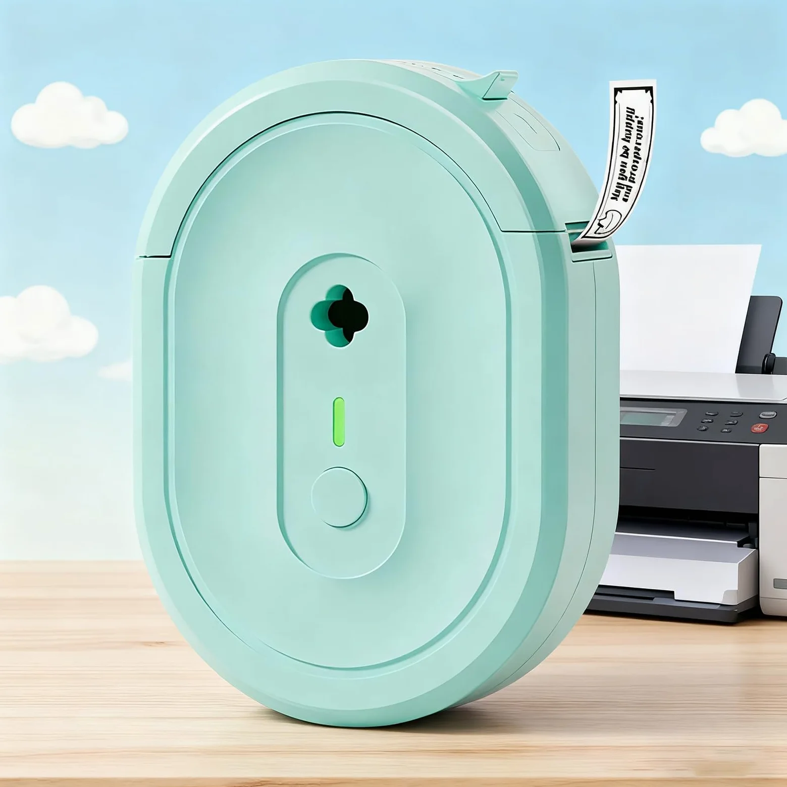 Stampante Per Etichette Stampa termica portatile wireless senza inchiostro | Stampante Per Etichette Adesive Termiche Wireless per casa ufficio insegnanti studenti fai da te cucina dispensa