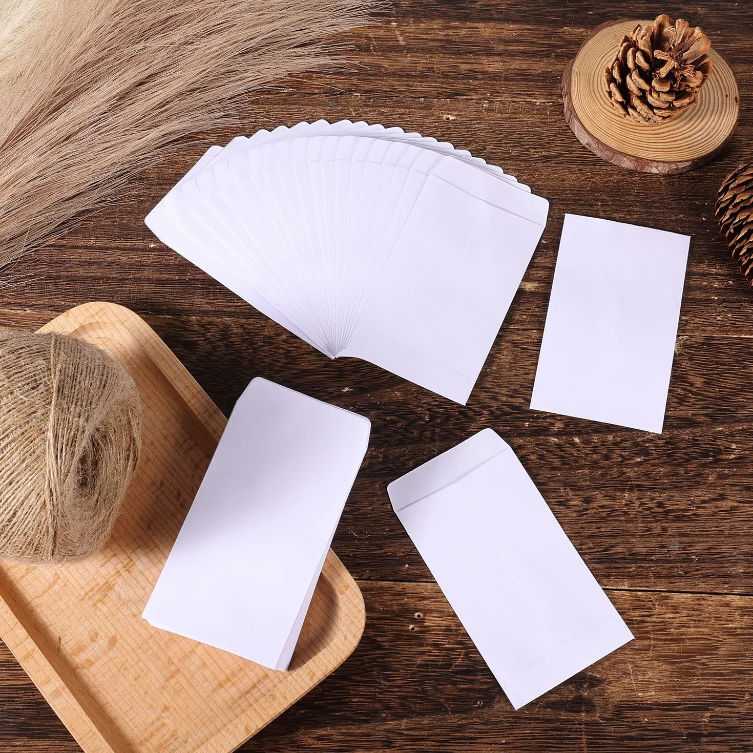 Buste di Carta Kraft 6x10cm 100 Pezzi per Soldi Monete Gioielli