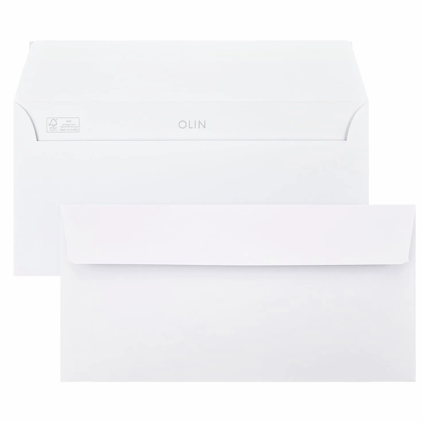 Netuno 500 buste lettera bianche formato DL 110 x 220 mm 120g Olin White buste americane lunge DL senza finestra buste da lettere eleganti carta ecologica per biglietti auguri inviti partecipazioni
