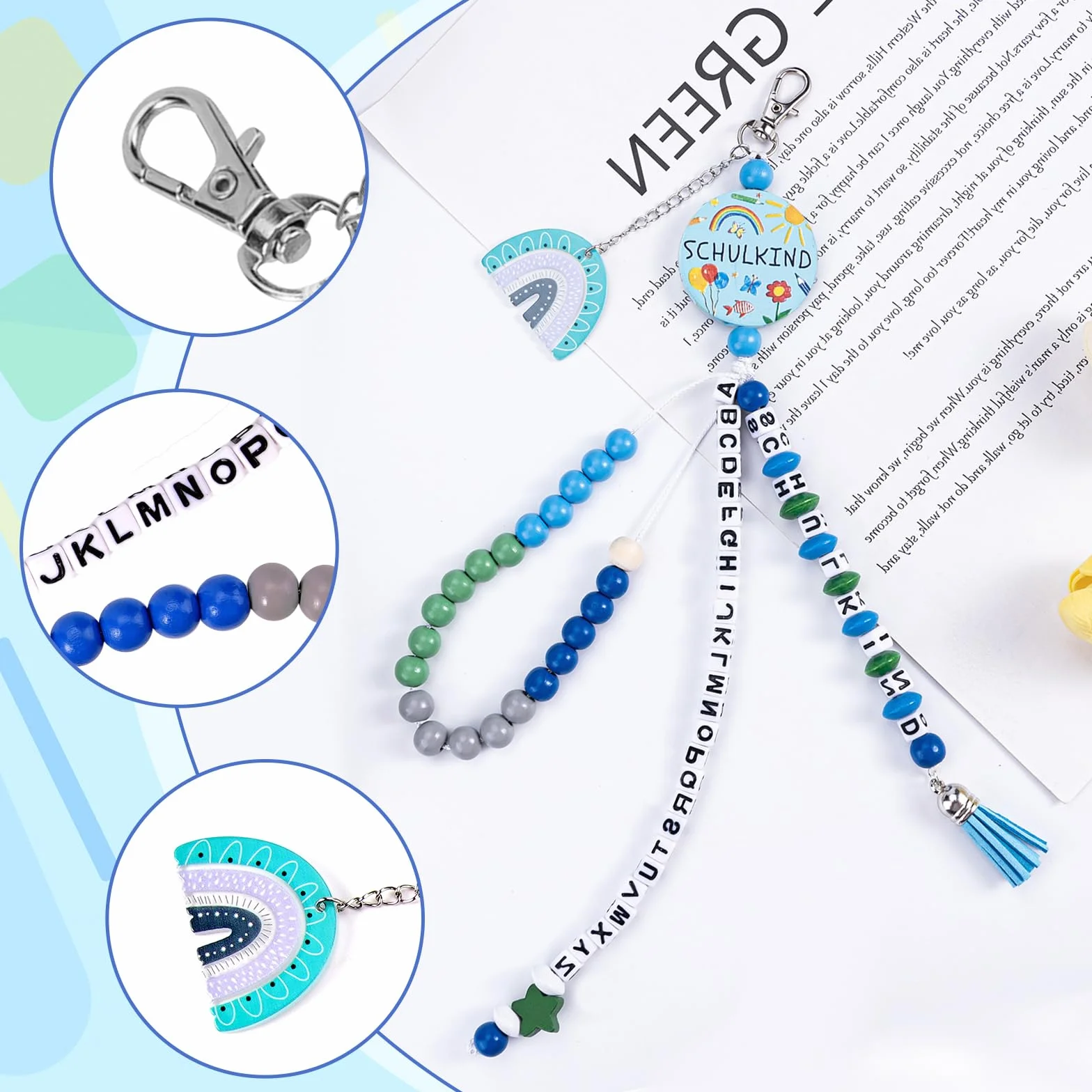 Collana Schulkind 2025 per ragazzi scuola elementare regalo inizio scuola con biglietto auguri
