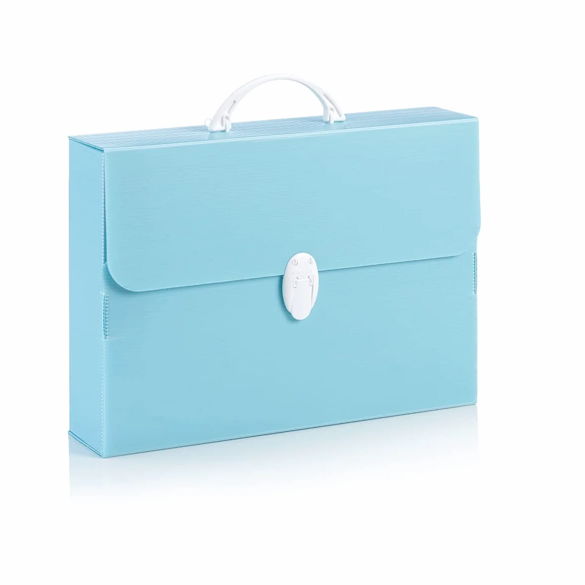 B-Case Valigetta Every Line Pastel Azzurro Pastello Polipropilene Alveolare 27 x 37.5 x 8 cm Maniglia Arrotondata Chiusura Bianche