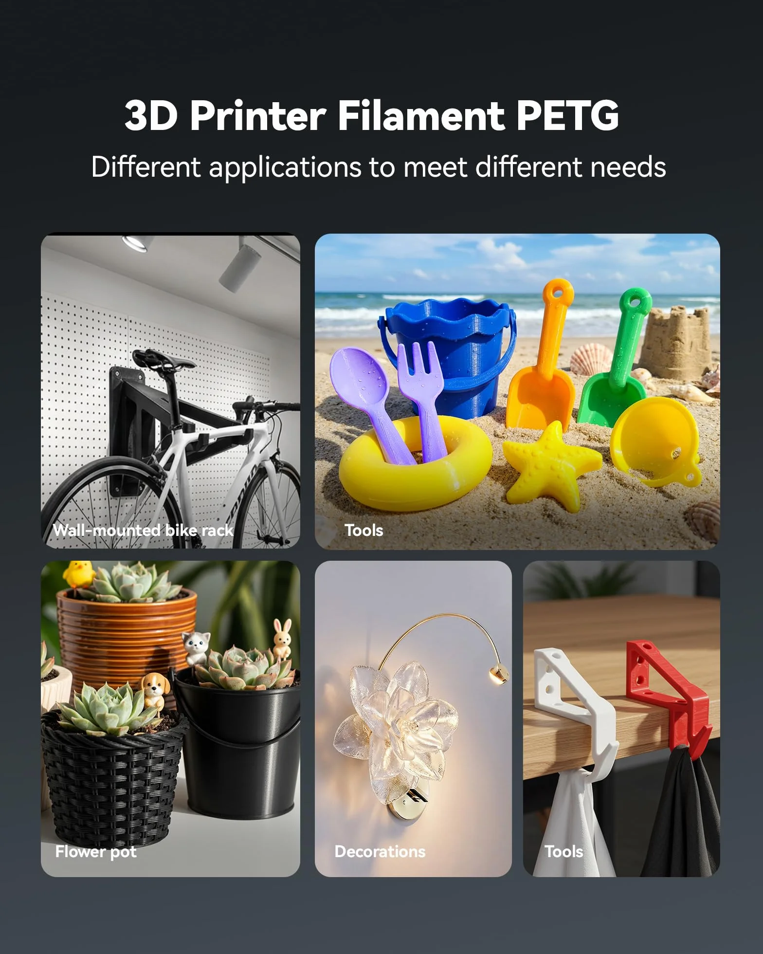 SUNLU Filamento PETG 1,75 mm per Stampante 3D, Alta Resistenza, Flessibilità