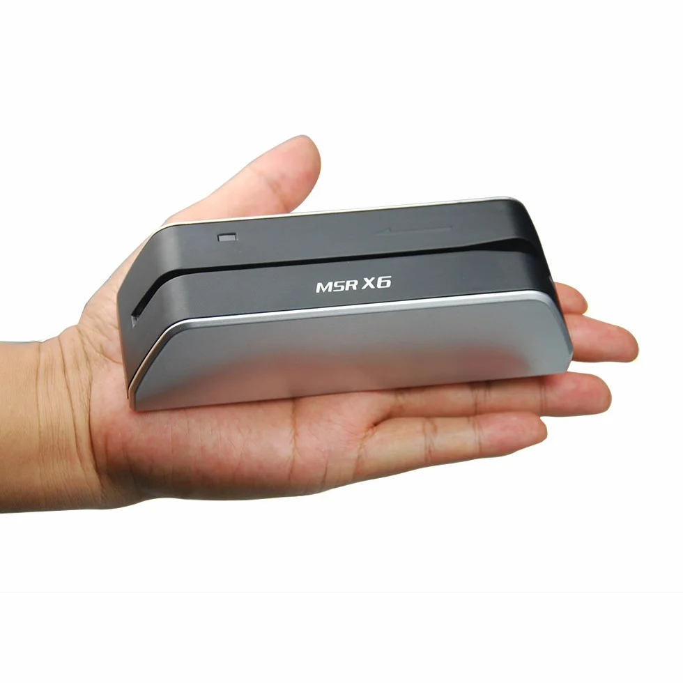 MSRX6 Smallest USB Magnetic Credit Card Reader Writer 1/4 Size of MSR206 MSR605 MSR606 + 10 Cards