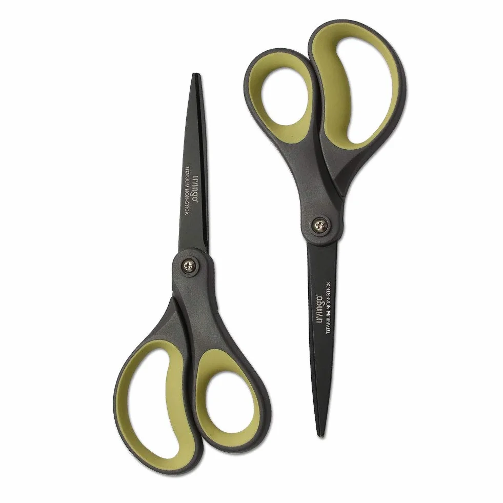 LIVINGO forbici in titanio antiaderenti 20,3 cm professionali acciaio inox multiuso dritte