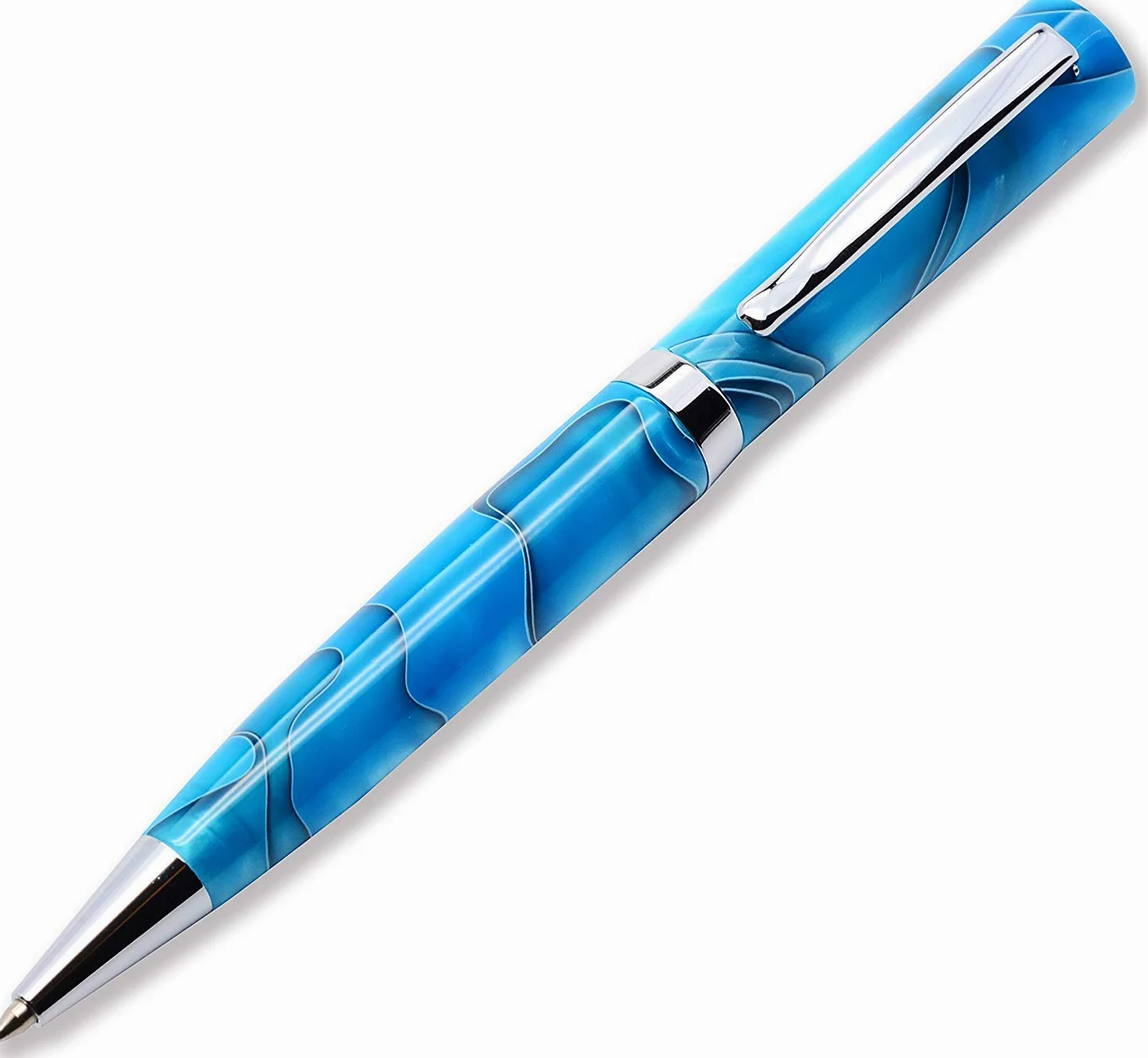 LACHIEVA LUX bellissima penna a sfera, con elegante scatola, per uomo e donna (blu)