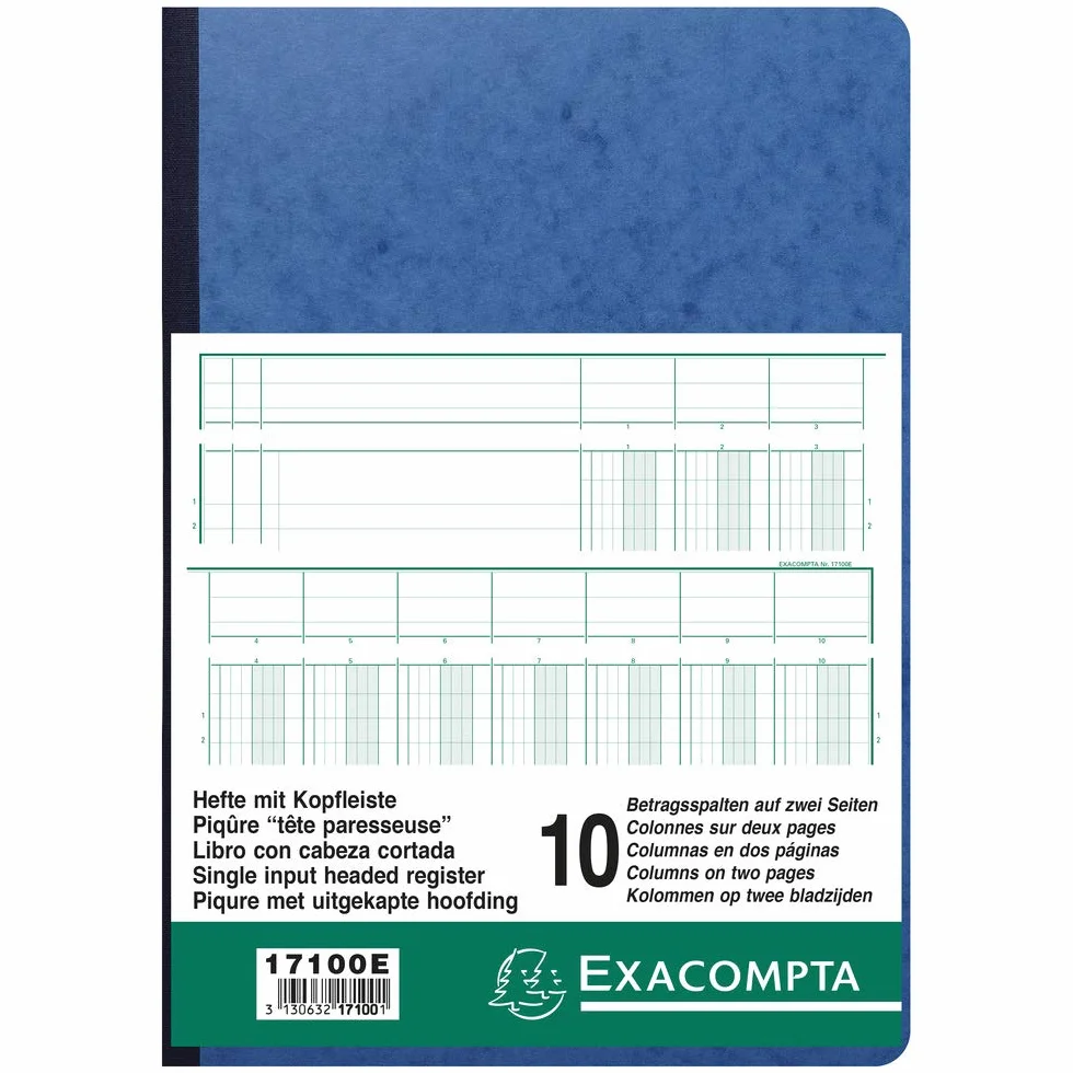 Piqure 29,7x21cm a tete paresseuse 10 colonnes sur 2 page 34 lignes 80pages