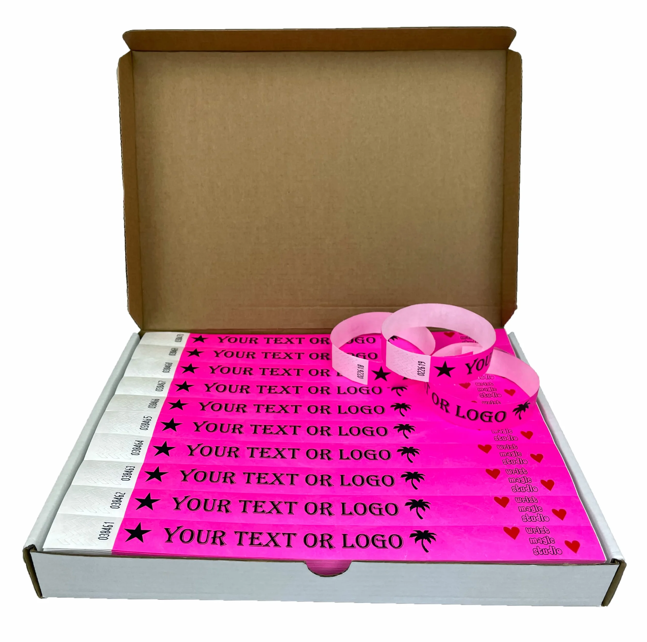 Braccialetti in Tyvek personalizzati con testo o logo per eventi, sicurezza, feste, festival, medico, ID