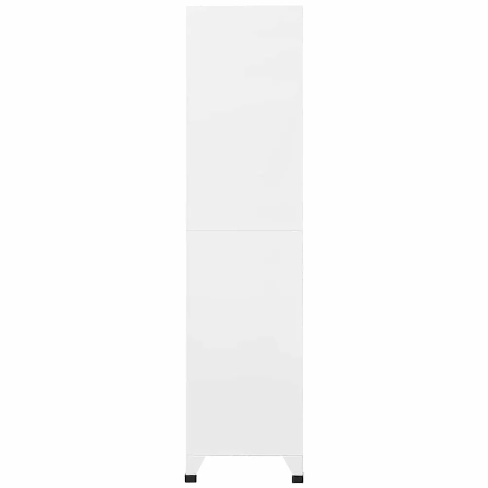 vidaXL Armadietto con Serratura Bianco 90x40x180 cm in Acciaio