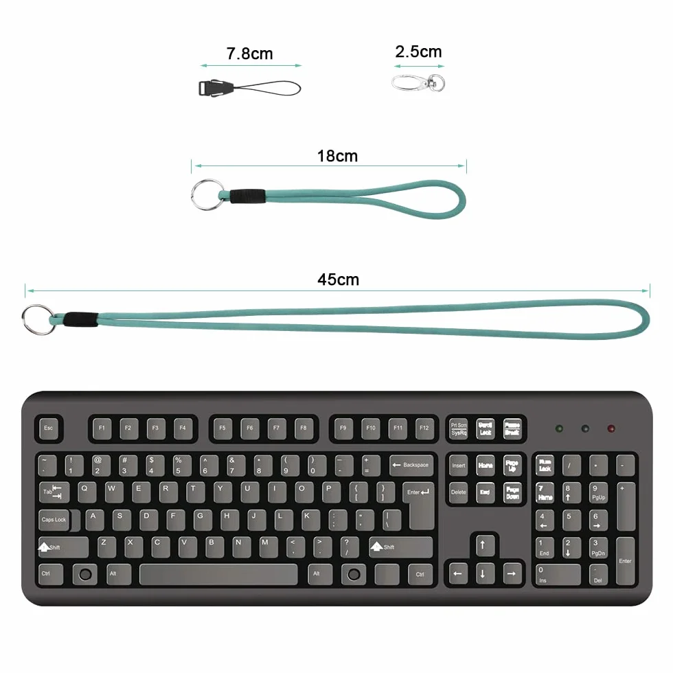 Vicloon Portachiavi Collo Staccabile Cordino Porta Badge Cinturino Polso Laccetto Fibbia Sgancio Sicurezza Neck Lanyard Strap Verde 2Pcs
