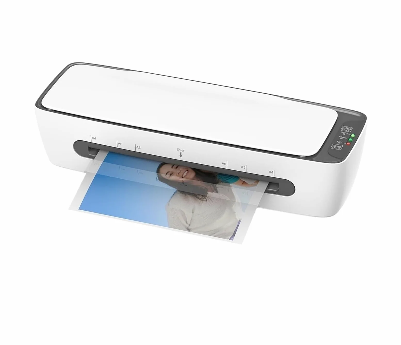 SL688 Set di macchine plastificatrici da tavolo Formato A4 Laminazione multifunzionale a caldo e freddo a 2 rotoli Larghezza massima 9 pollici Per ufficio, scuola