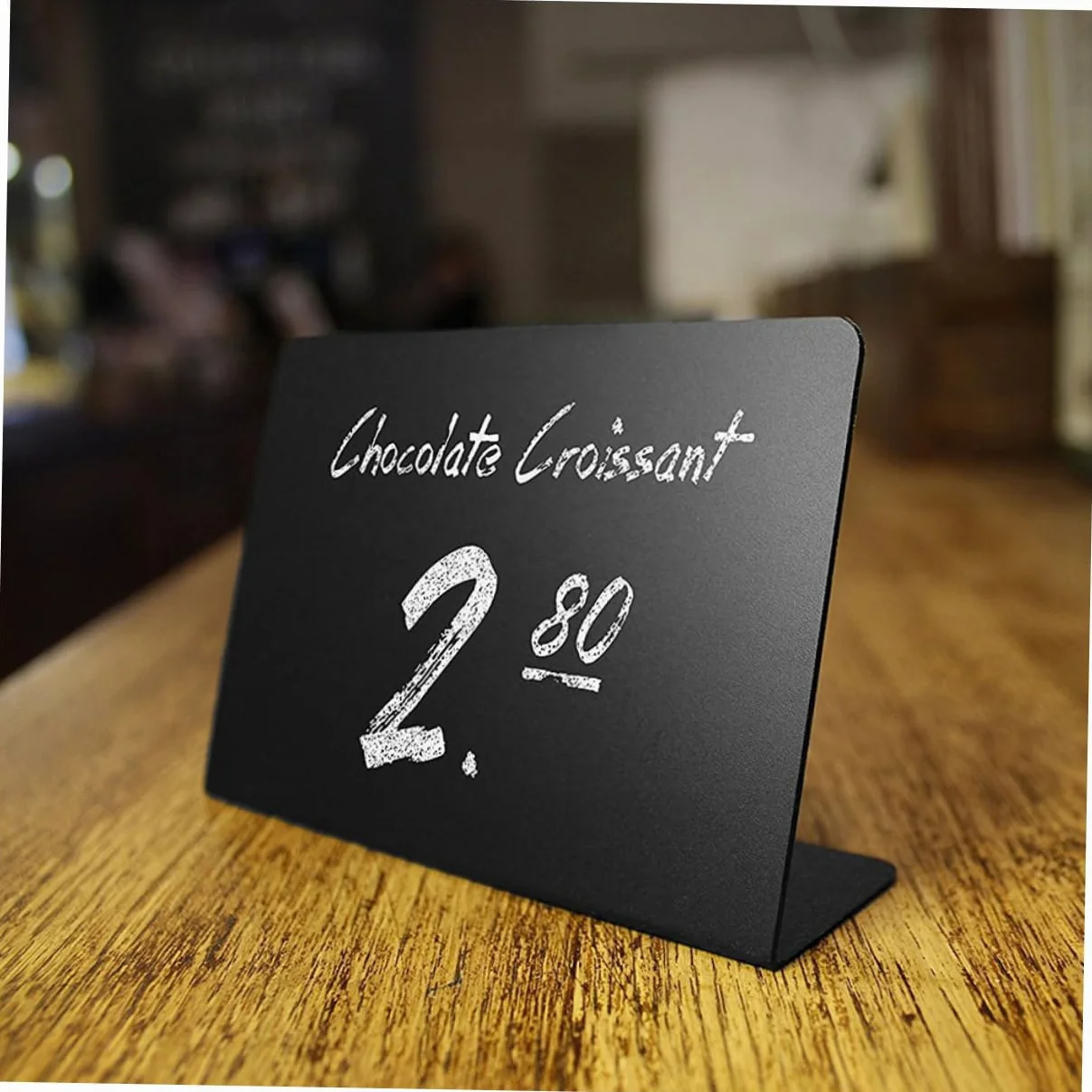 Lavagna Decorativa Piccola da Scrivere in Acrilico Nero | Design Creativo, Resistente e Facile da Integrare in Ristorante o Negozio