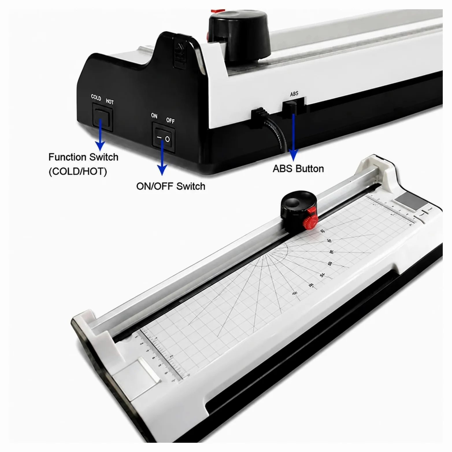 Plastificatrice, Plastificatrice A4 YE288 per la casa e l'ufficio | Caldo E Freddo, 220 V-240 V, 265 W/130 W, Larghezza 230 Mm, Spessore Massimo 0,5 Mm