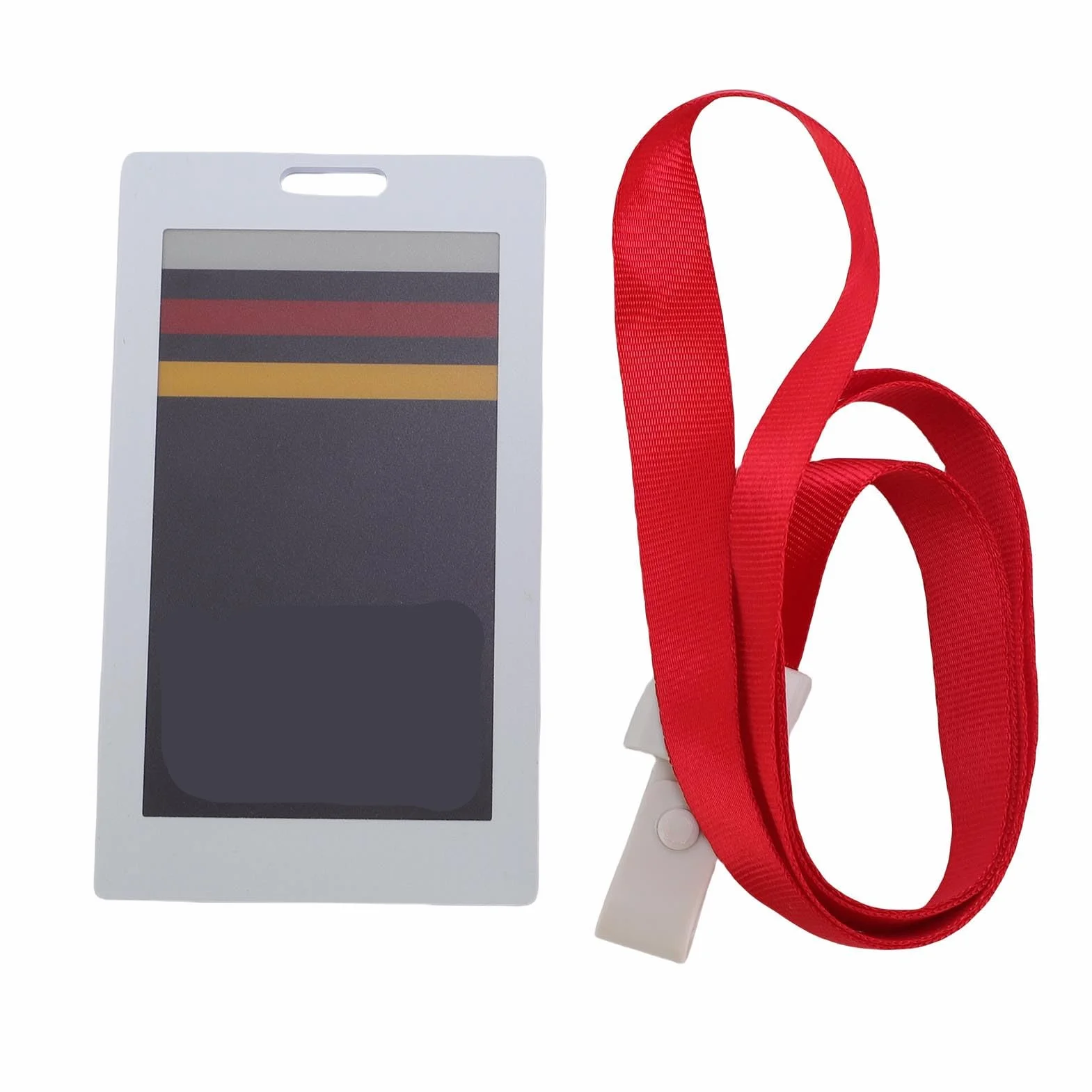 Fabater Badge Intelligente in Carta Elettronica da 3,7 Pollici con funzionalità NFC Avanzata per Studenti Dipendenti, Badge Identificativo Intelligente Progettabile Fai-da-te con Cordino