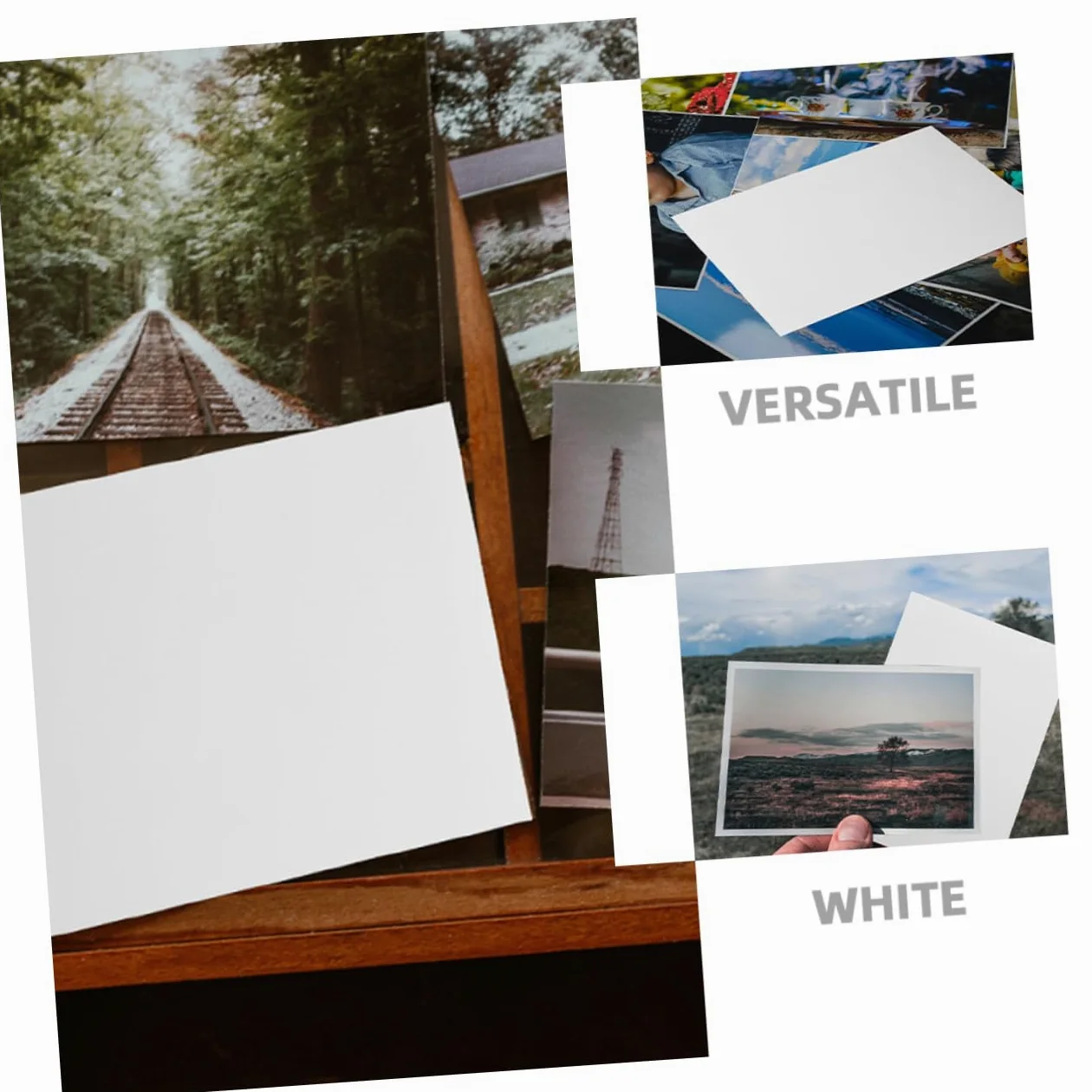 100pezzi Carta Fotografica Lucida Carta da Stampa Lucida Fogli per Stampante per Ufficio Fogli Fotografici per Stampante