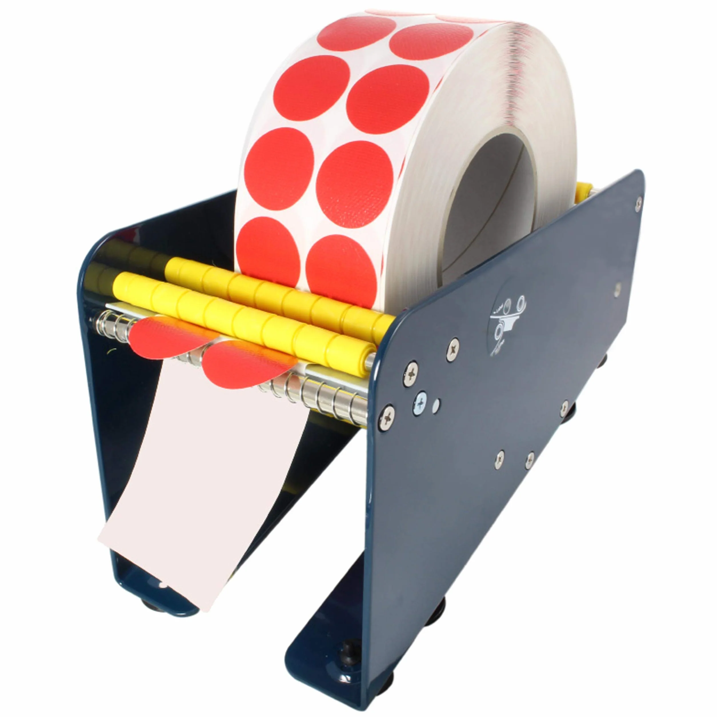 Dispenser manuale per etichette adesive in metallo 75 mm distributore da tavolo