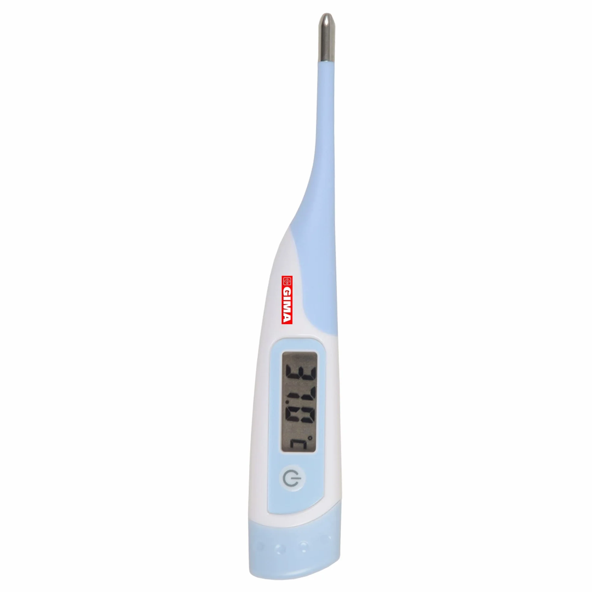 GIMA Termometro Digitale Istantaneo 8 Secondi °C/°F Punta Flessibile Impermeabile Display LCD Allarme Febbre