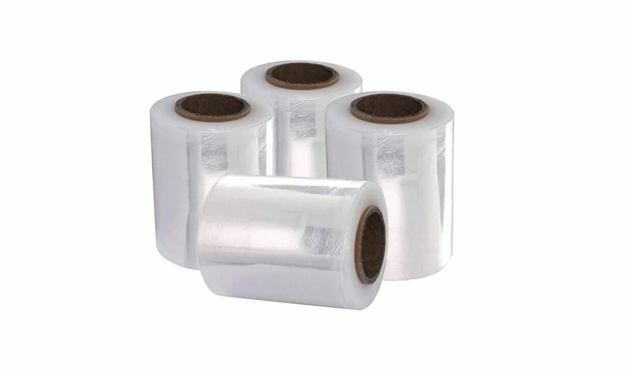 Confezione da 53 bobine di film estensibile trasparente mini roll, spessore 23 my e altezza 12,5 cm