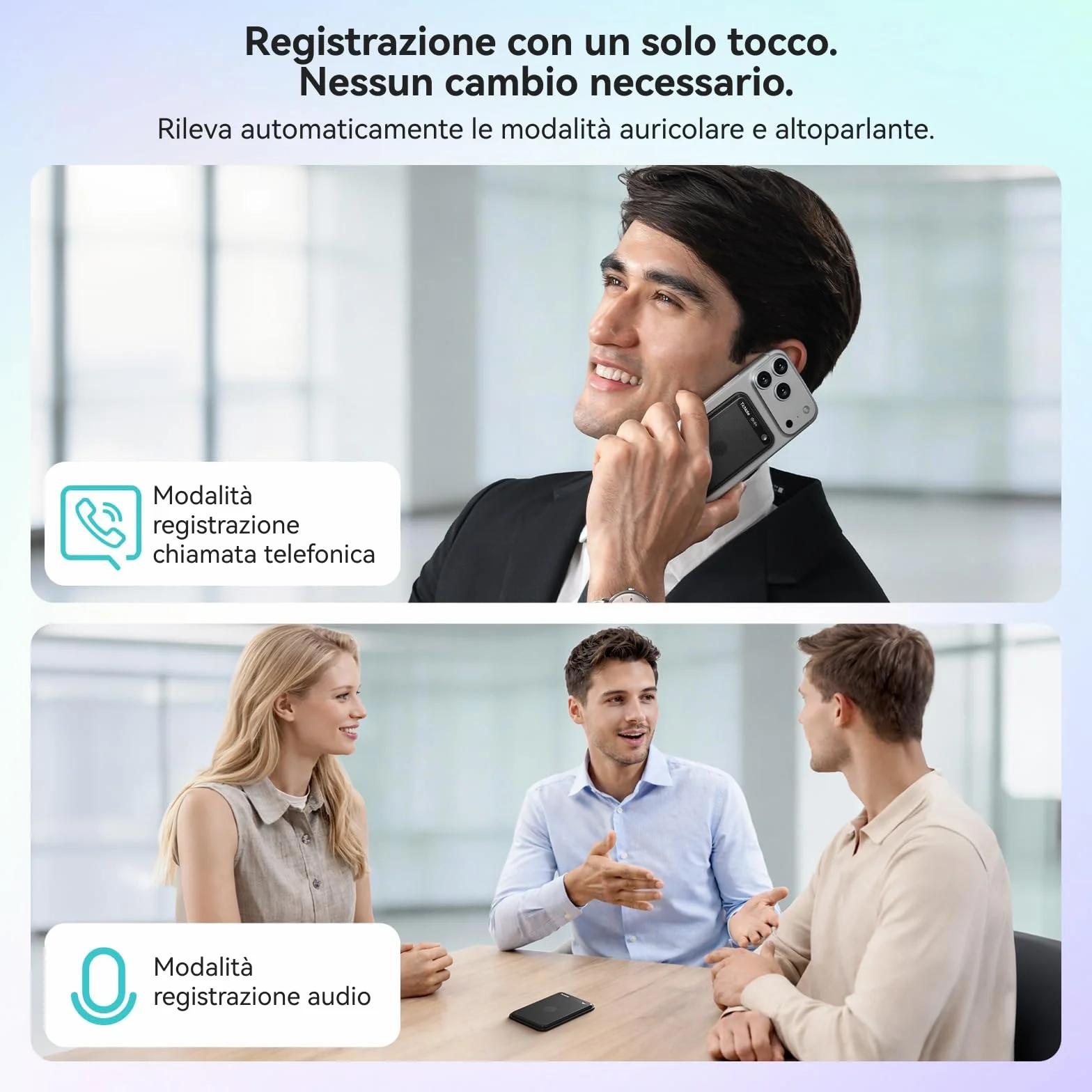 Mobvoi TicNote Lite Registratori vocali digitali AI 4 GB, Custodia Magnetica Integrata, Controllo App, Oltre 120 Lingue, Trascrizione e Riepilogo AI Shadow, Registratore Audio Digitale per Telefonate