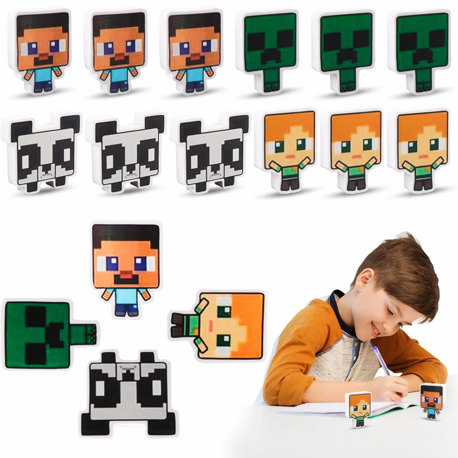 Gomme per Videogiochi 4,8 cm x 3,8 cm - Confezione da 12 - Regalo Compleanno Gamer