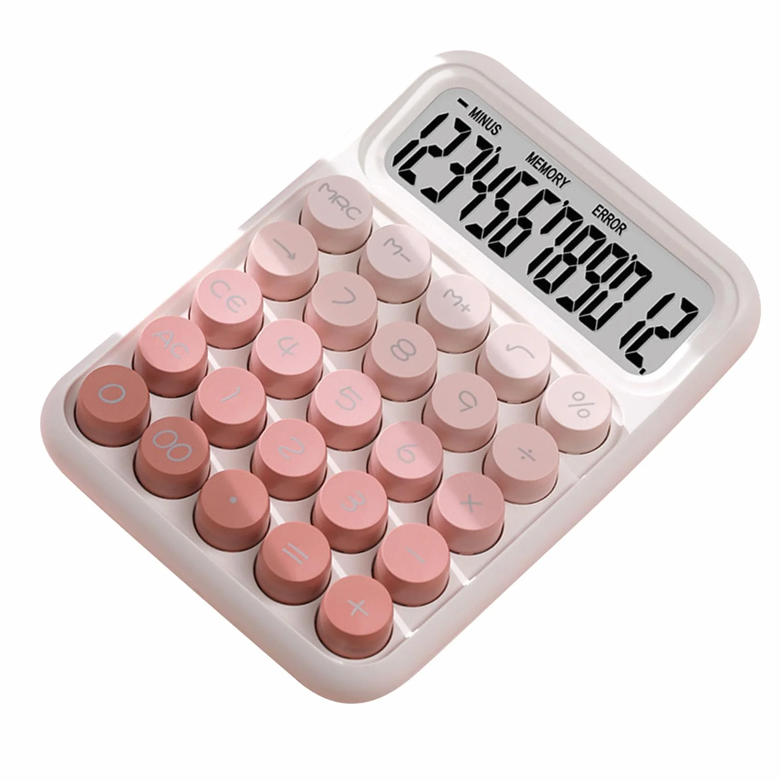 lyrlody Calcolatrice da Tavolo, Calcolatrice con Pulsanti Grandi a 12 Cifre in Plastica con Display Chiaro, 16 X 11,5 X 3 Cm, Design Desktop Compatto per Studenti Contabili Ufficio Uso Domestico