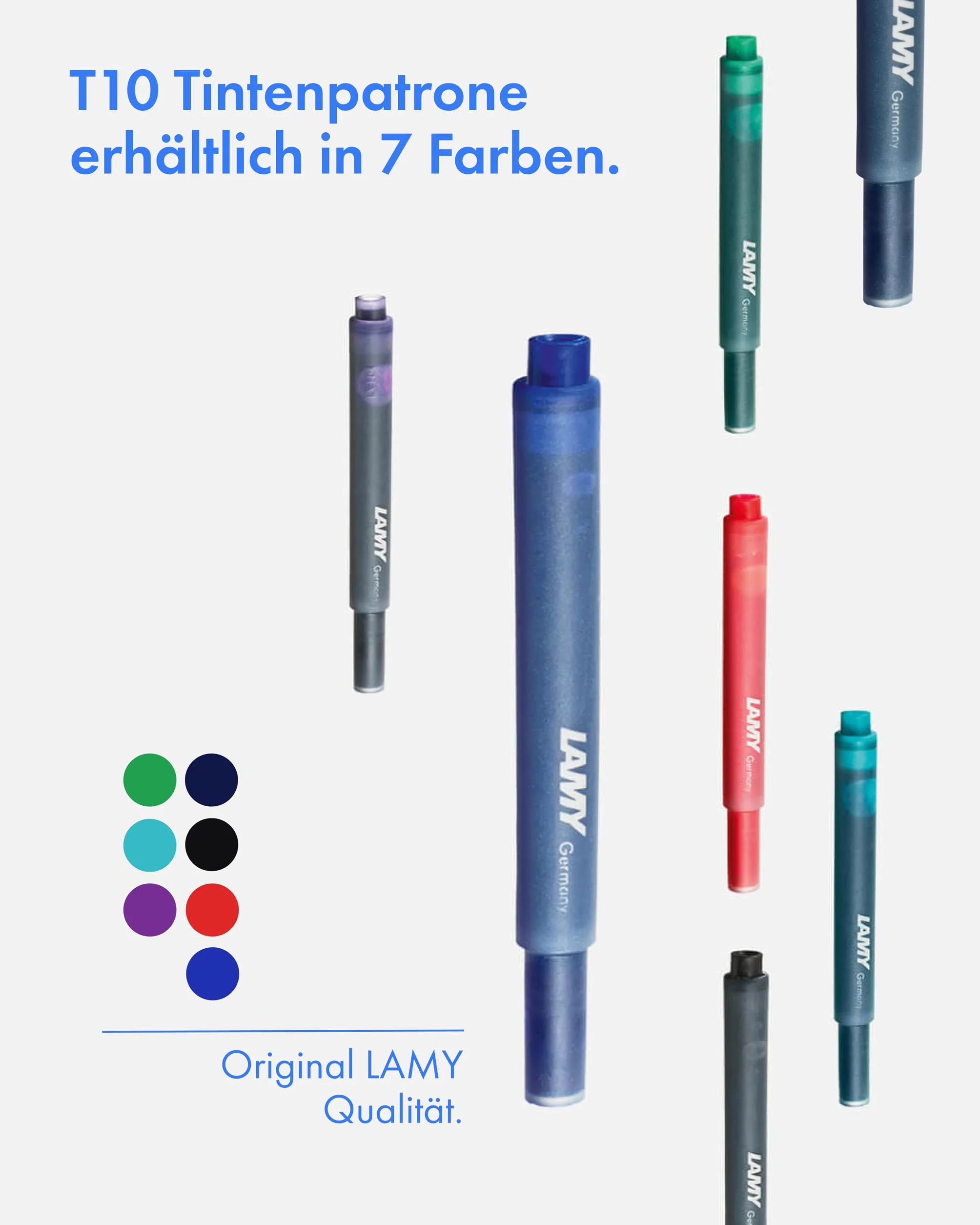 Lamy T 10 Set di 10 cartucce d'inchiostro Blu