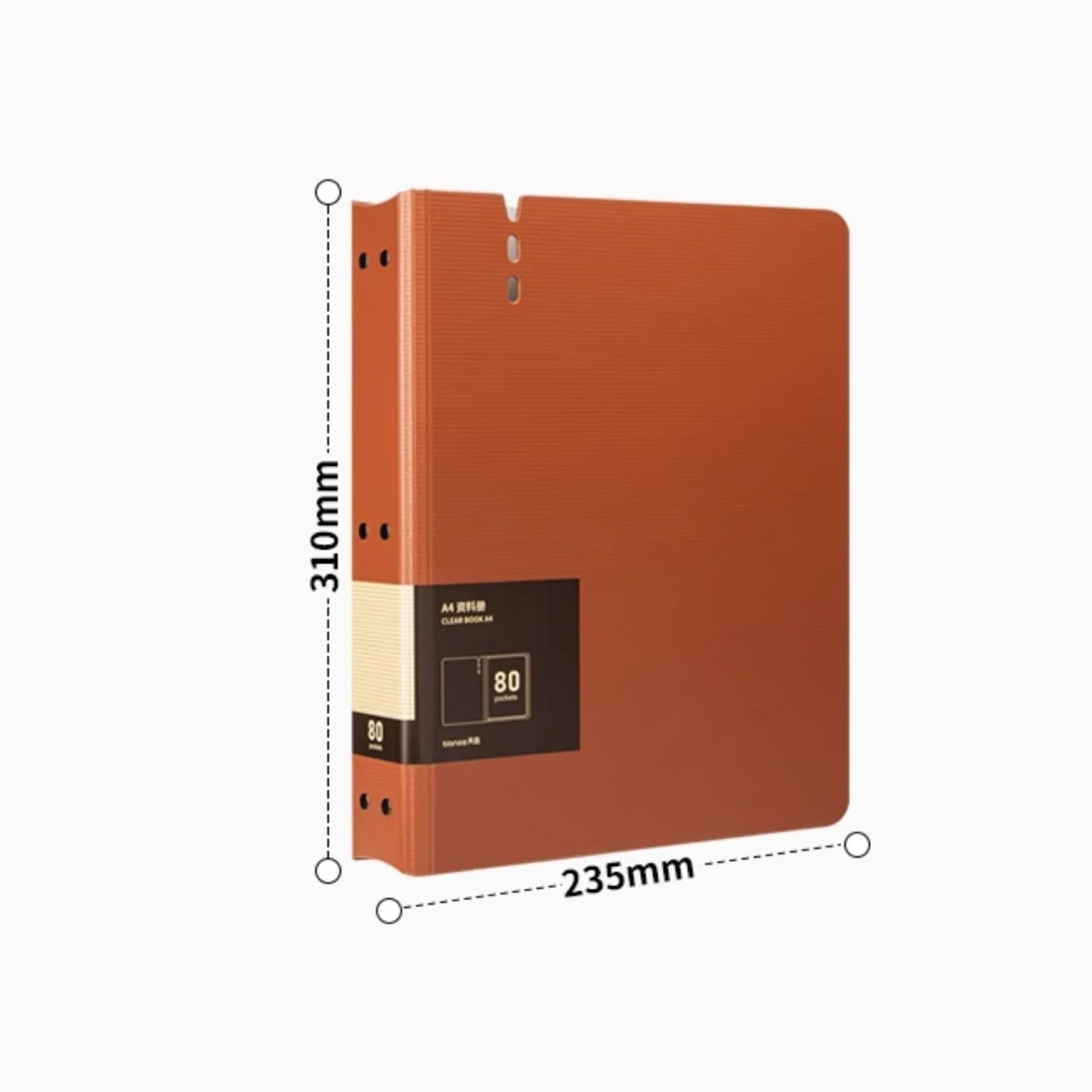 Ampie applicazioni 5 cartelle portadocumenti A4 da 80 pagine con inserti trasparenti, for documenti di dati, forniture for ufficio(Grijs)