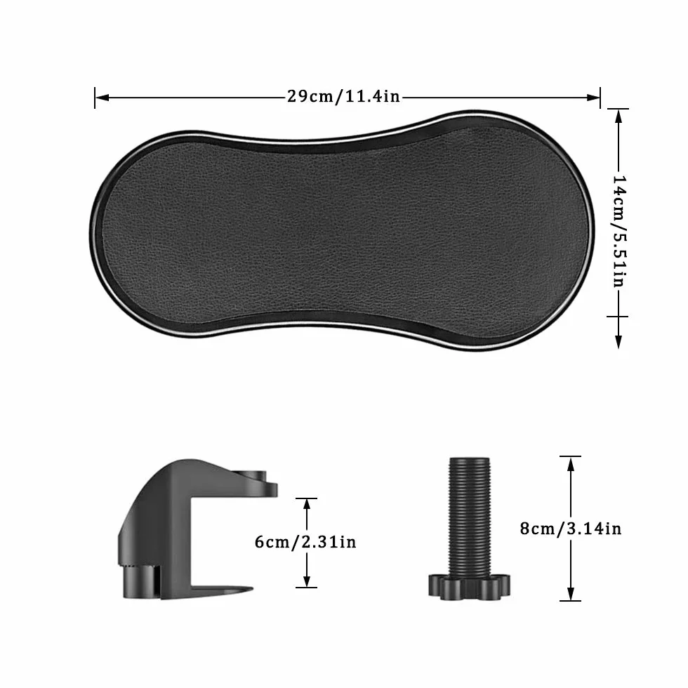 Bracciolo Pad Poggiapolso Braccio Regolabile Staffa di Supporto Ergonomico per Mouse 180°