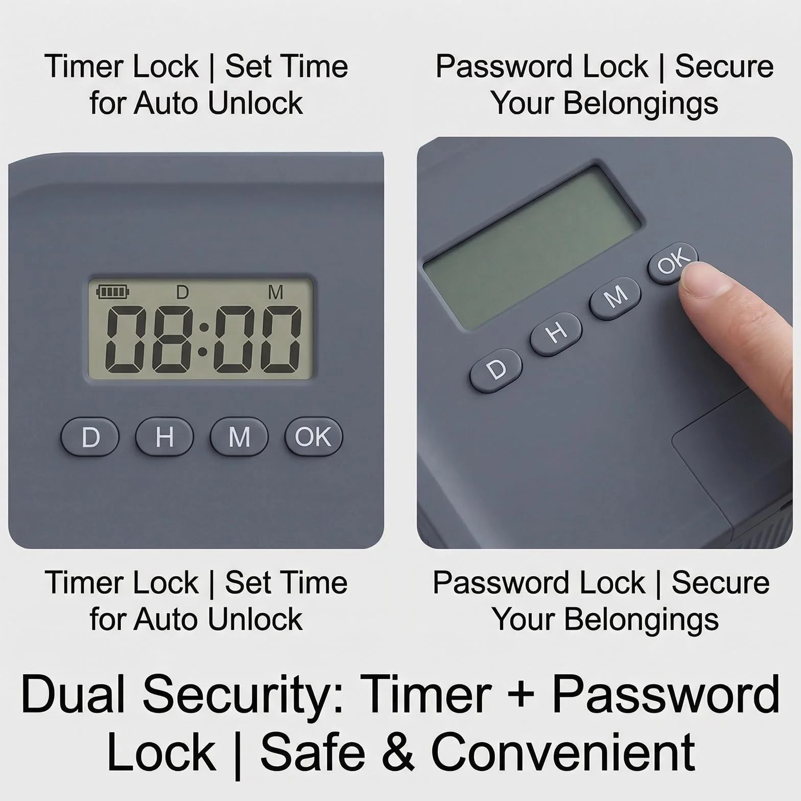 Safe Timed Lock Box, cassaforte per cellulare con timer, carcere cellulare, blocco del tempo, contenitore con 2 modalità di lavoro, gestione della dipendenza, scatole autodisciplina, per medicinali