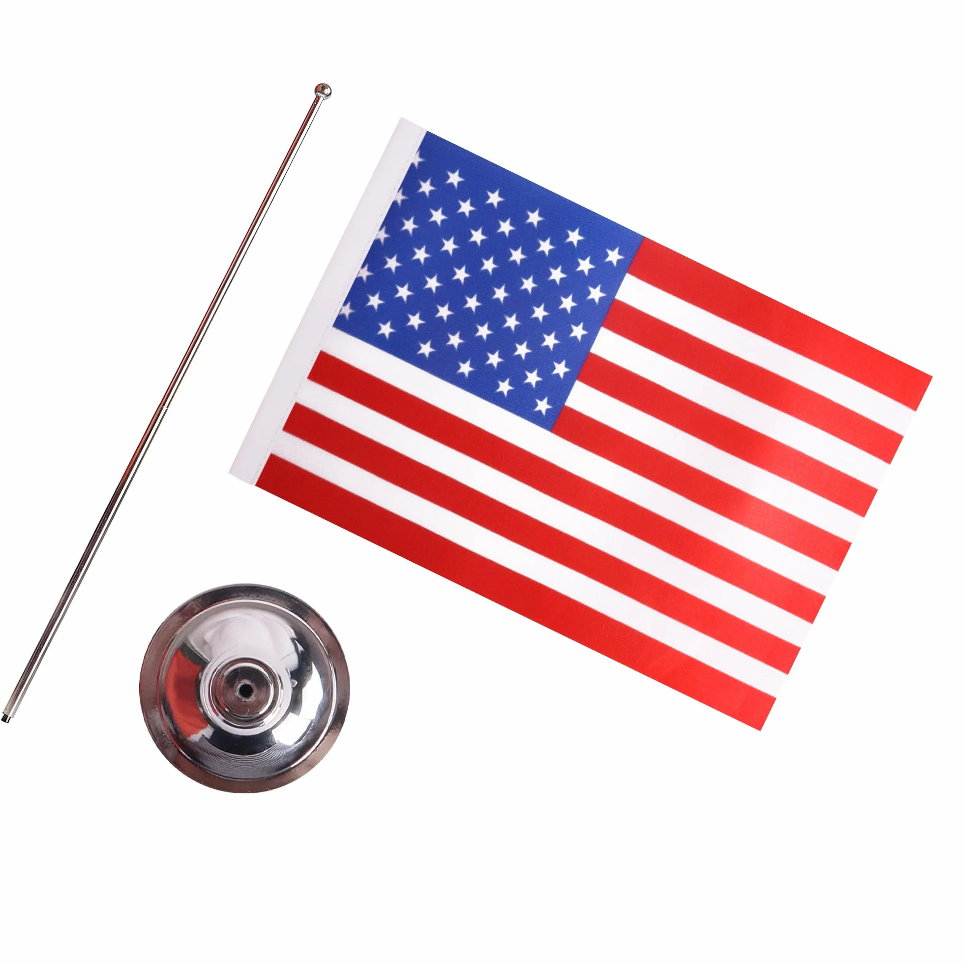 AZ FLAG Bandiera Da Tavolo Stati Uniti 22x15cm Raso - Piccola Bandierina Americana USA